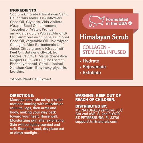 M3 Himalayan Exfoliating Salt Scrub with Collagen & Stem Cells, 16 oz detail image 8
