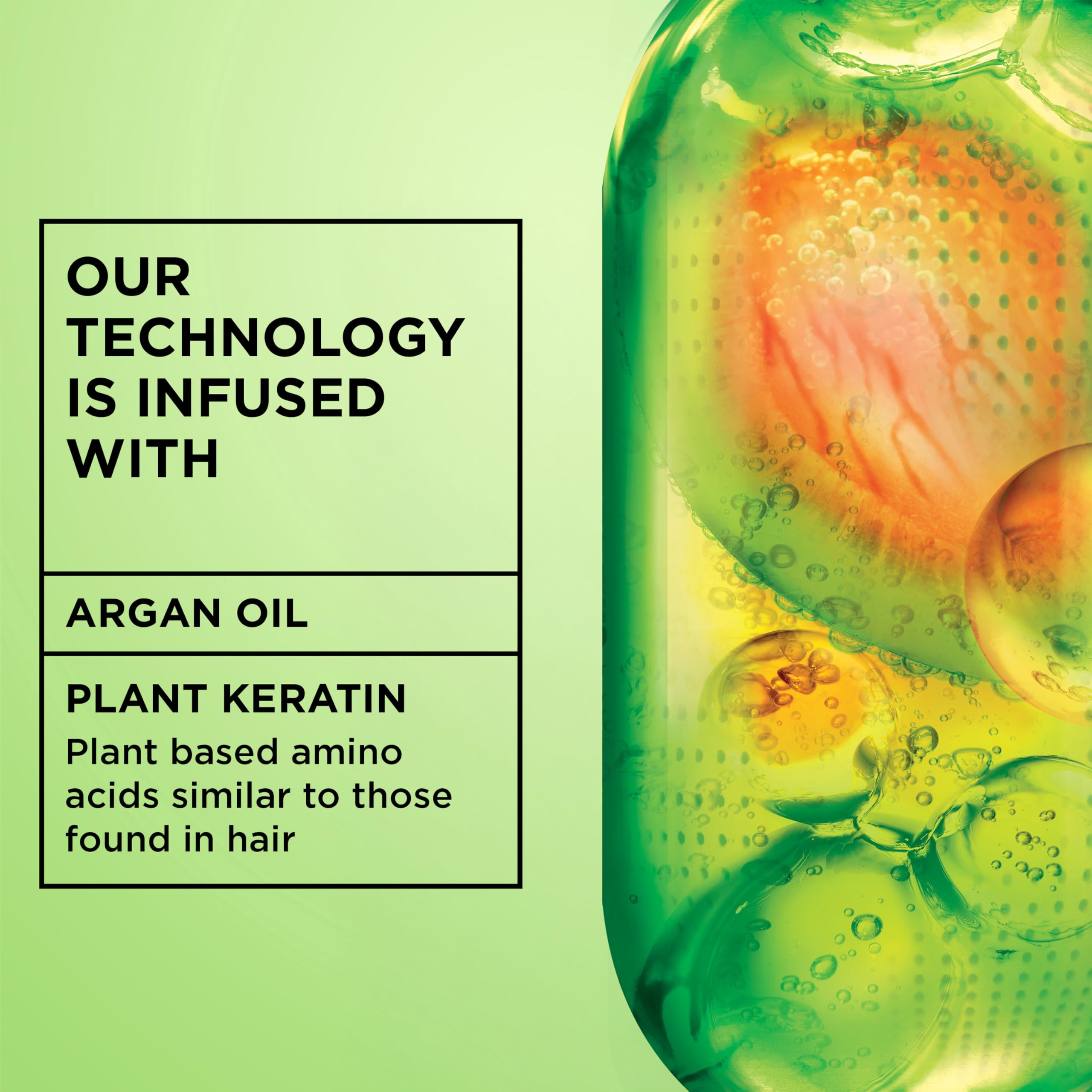 Garnier Fructis Sleek & Shine Leave-In Conditioner Cream, Anti-Frizz Hair Treatment with Plant Keratin + Argan Oil, Controls Frizz and Provides Smoothness For Frizzy, Dry Hair, 10. 2 Fl Oz (Pack of 2) detail image 6