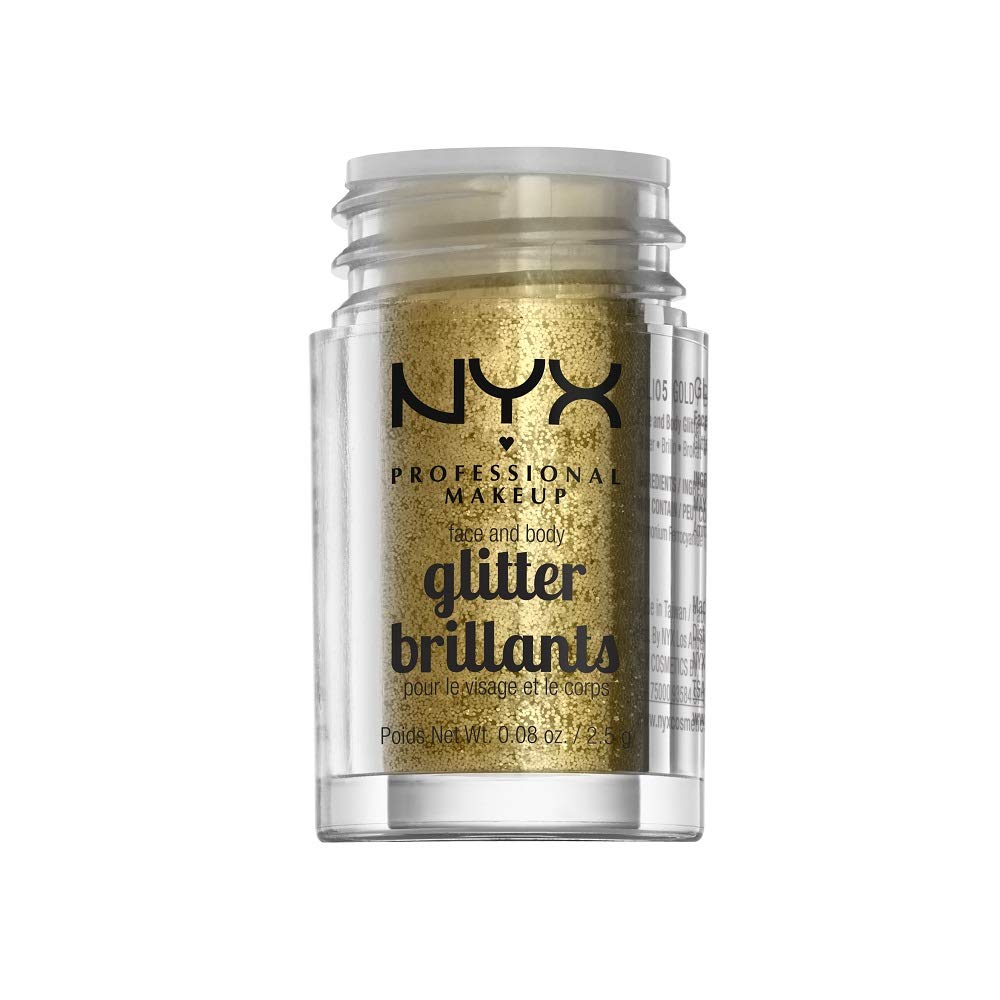 NYX PROFESSIONAL MAKEUP Face & Body Glitter, Gold detail image 2