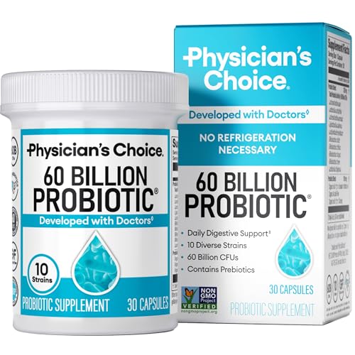 Physician's CHOICE Probiotics 60 Billion CFU - 10 Strains + Organic Prebiotics - Immune, Digestive & Gut Health - 30 ct detail image 8