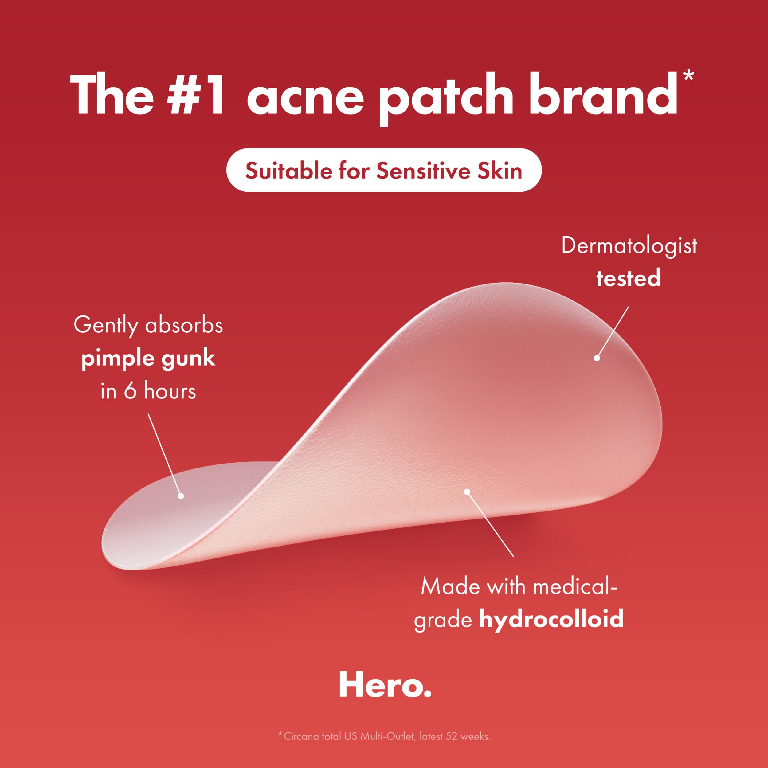 Mighty Patch Hero Cosmetics Original Night Acne Patches, 72pcs | Medical-Grade Hydrocolloid, Reduces Pimples & Whiteheads in 6–8 Hours, Invisible Facial Spot Patches detail image 6