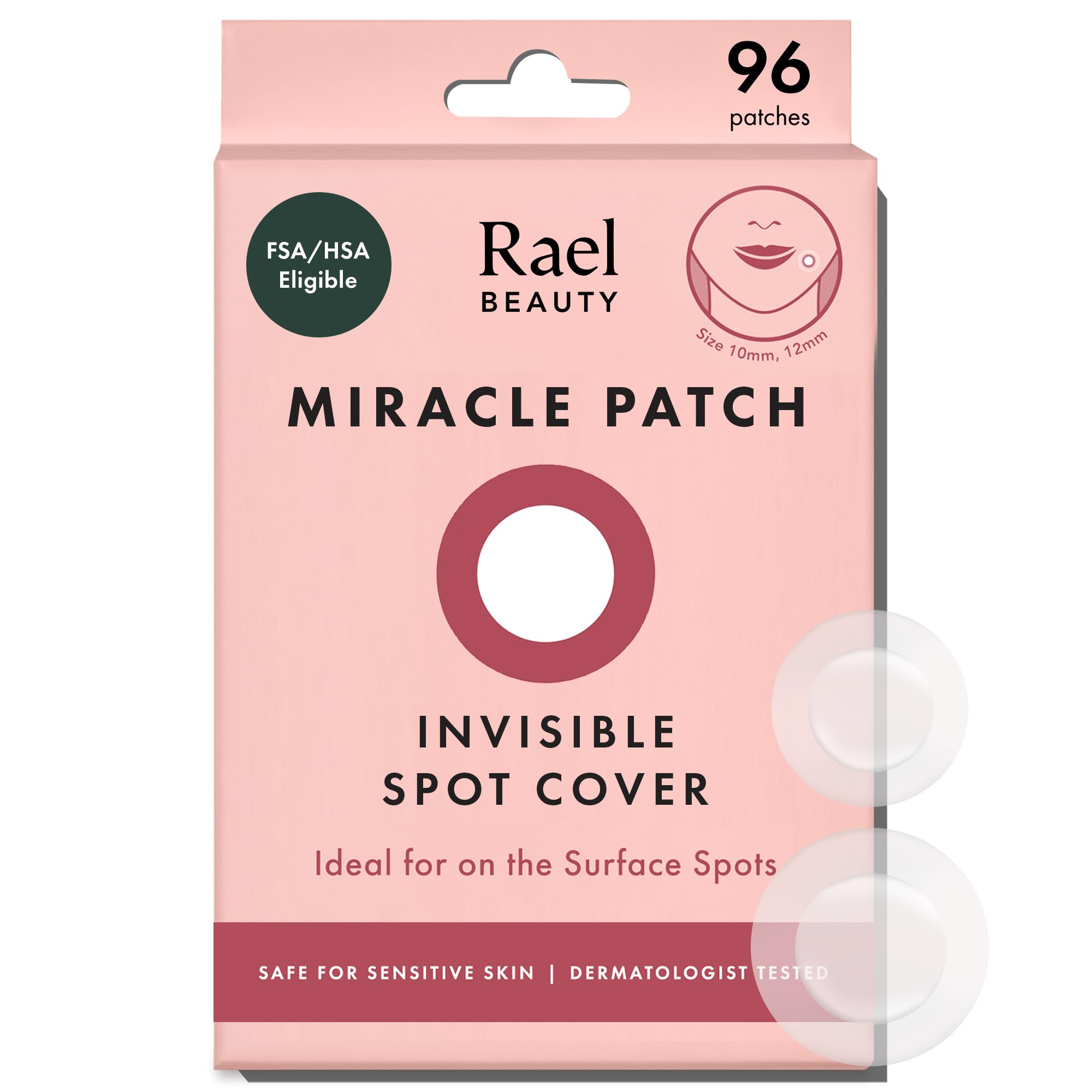 Rael Miracle Invisible Spot Cover Hydrocolloid Acne Pimple Patches (96 Ct) detail image 1