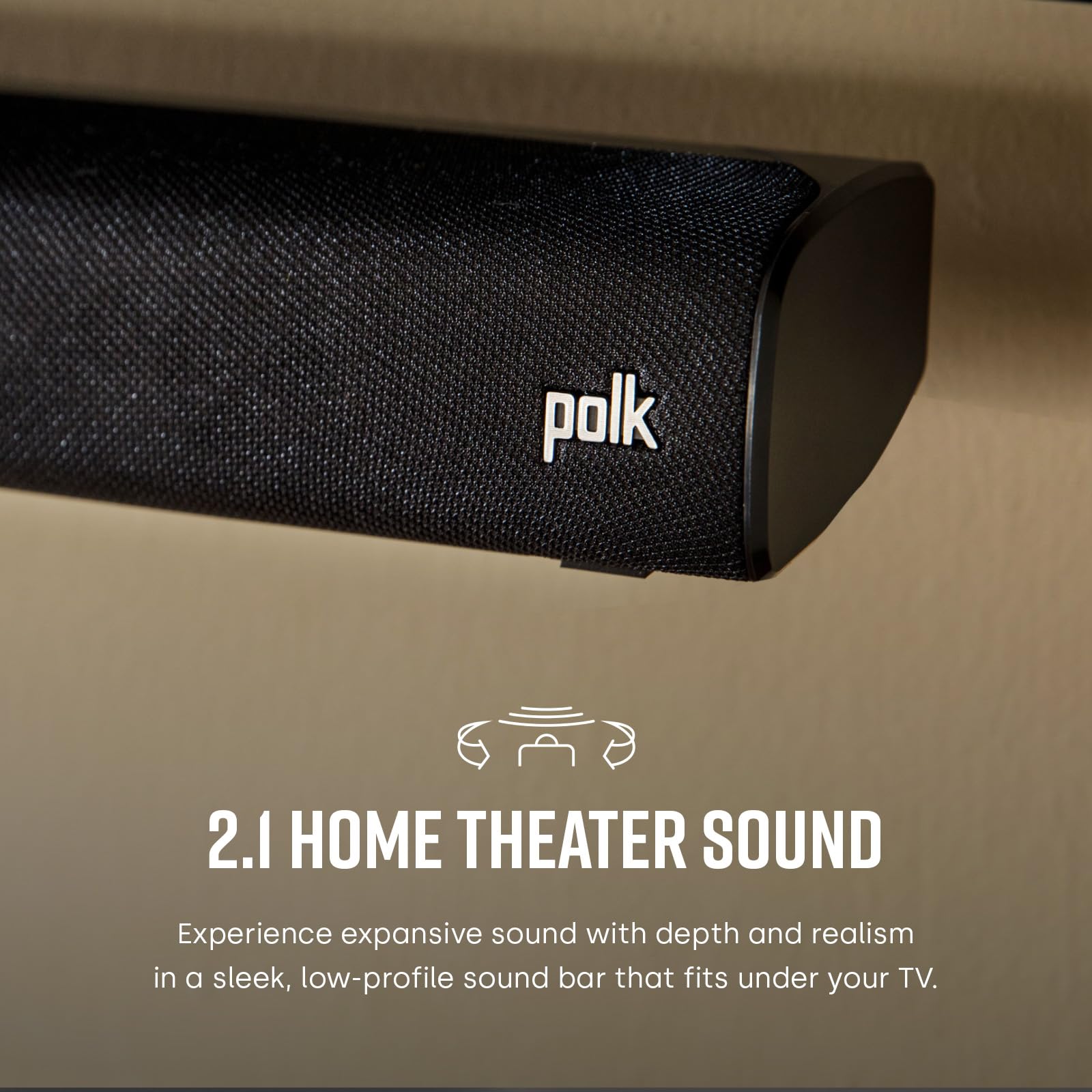 Polk Audio Signa S2 Sound Bar for Smart TV with Subwoofer, Wireless – Exclusive VoiceAdjust Technology, Ultra-Slim Design, Works with 4K & HD TVs, HDMI & Optical, Bluetooth, Wireless Streaming detail image 2