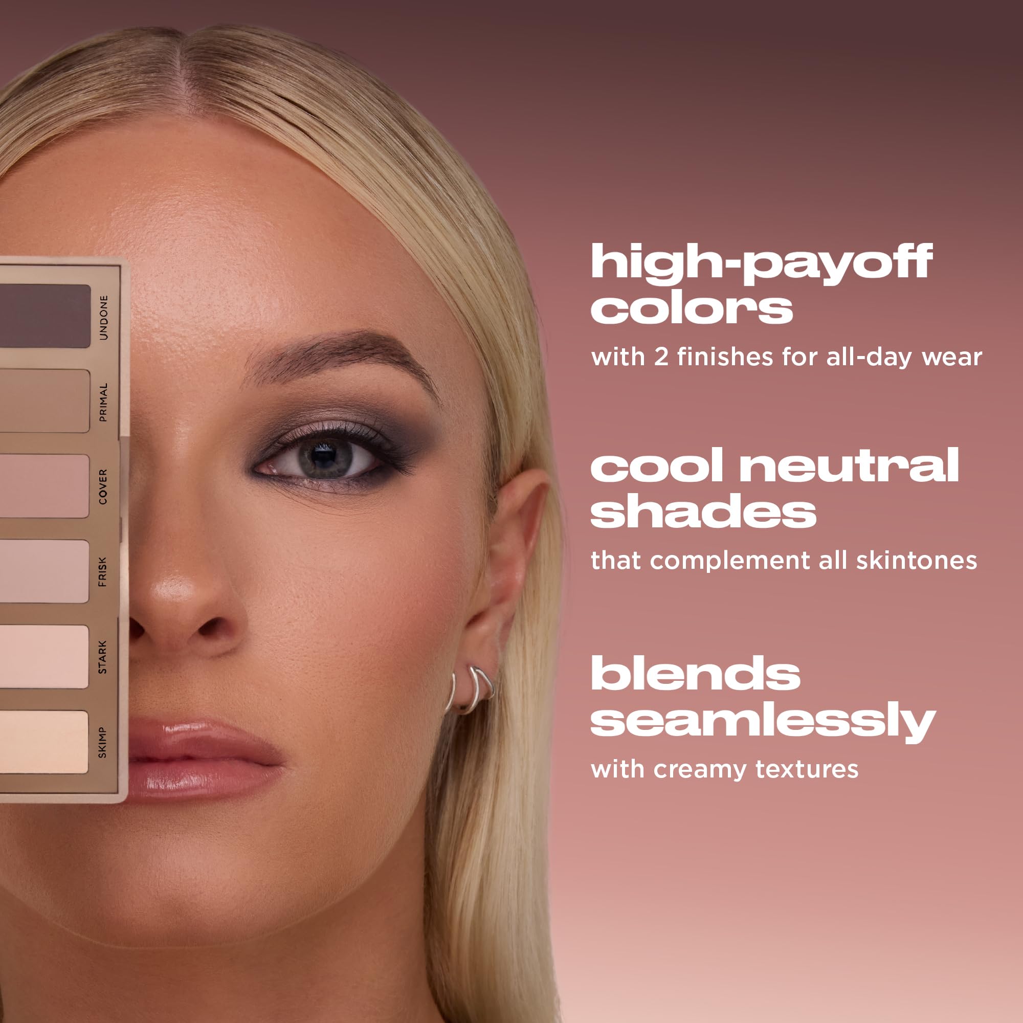 URBAN DECAY Naked 2 Basics Mini Eyeshadow Palette - 6 Matte Neutral Shadows, Long-lasting Wear, Multi-Use Powder for Eye, Contour, Brows, Ultra-Blendable Cool-Tone Shades, Travel Makeup with Mirror detail image 2