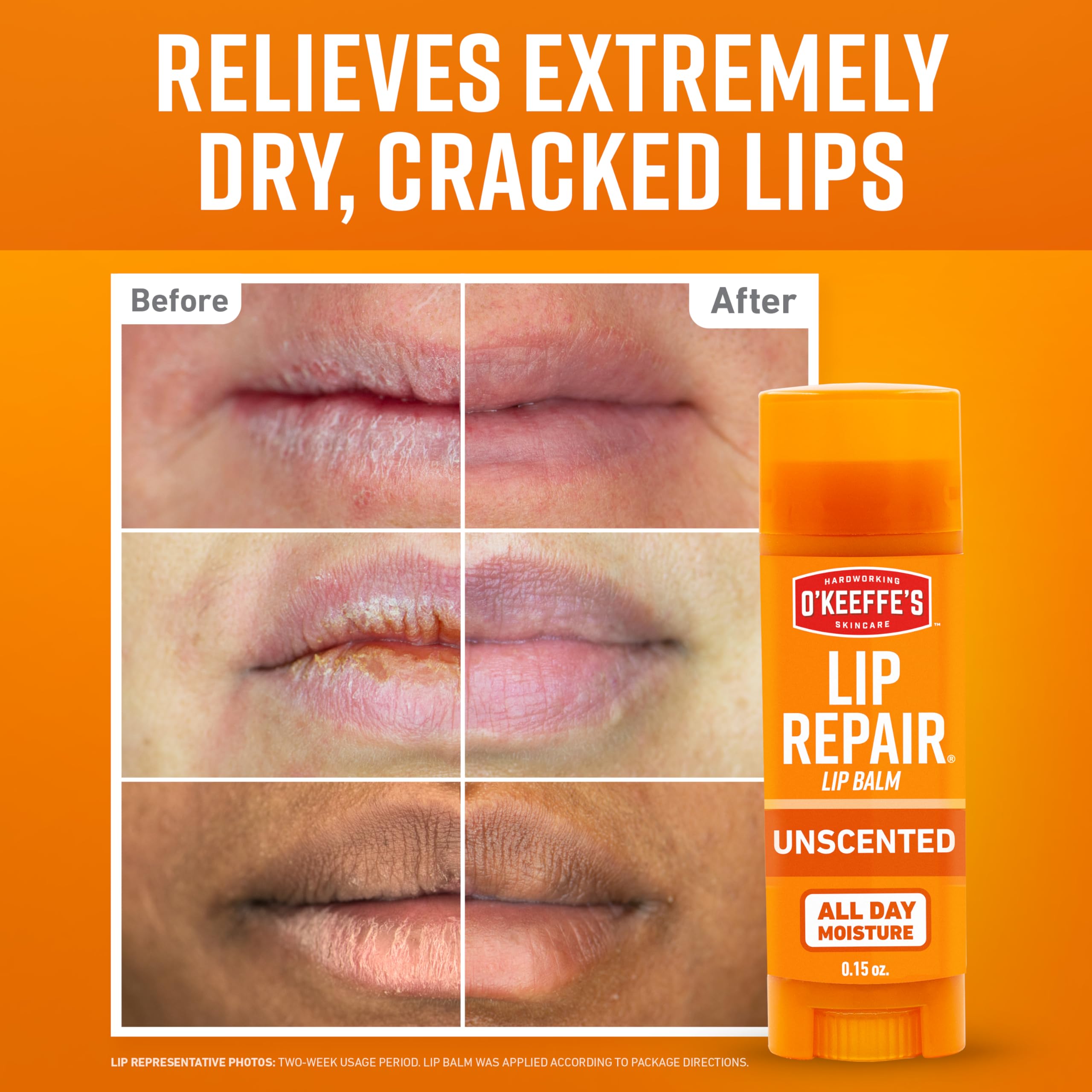 O'Keeffe's Lip Repair Unscented Balm, 2-Pack detail image 2