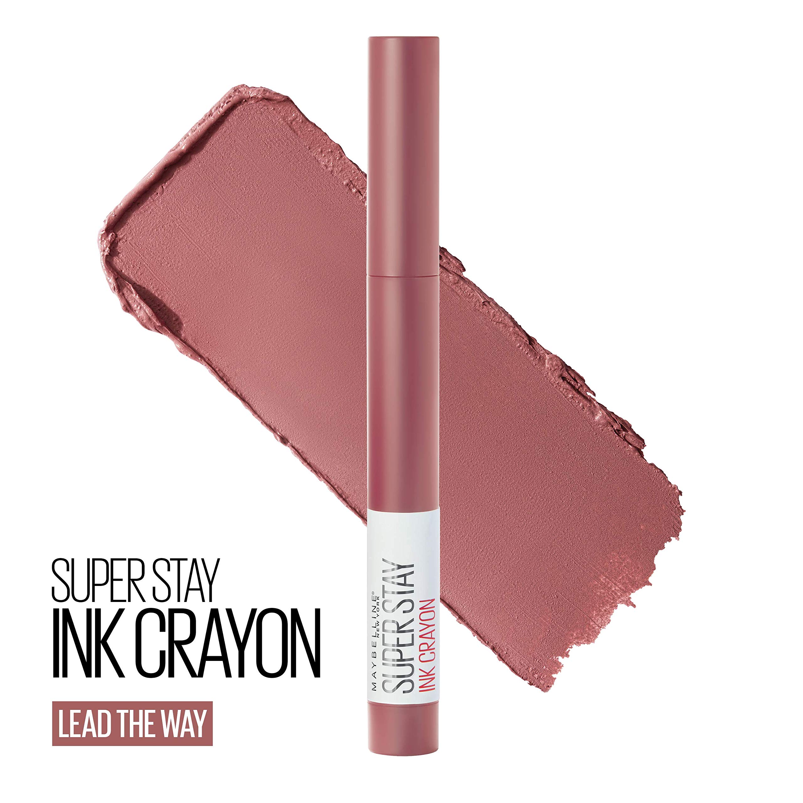 Maybelline Super Stay Ink Crayon Lipstick Makeup, Precision Tip Matte Lip Crayon with Built-in Sharpener, Longwear Up To 8Hrs, Lead The Way, Pink Beige, 1 Count detail image 3
