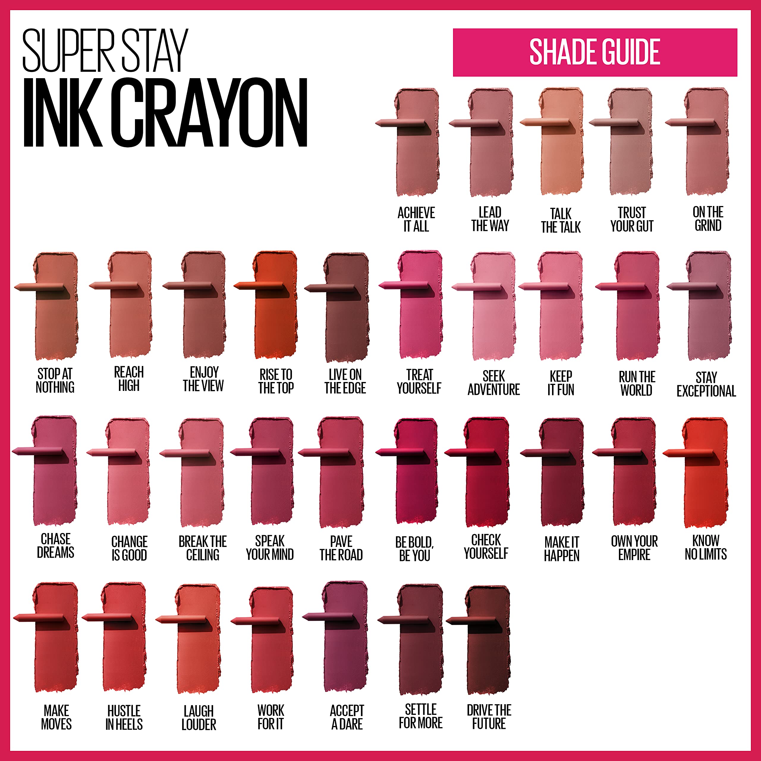 Maybelline Super Stay Ink Crayon Lipstick Makeup, Precision Tip Matte Lip Crayon with Built-in Sharpener, Longwear Up To 8Hrs, Lead The Way, Pink Beige, 1 Count detail image 5