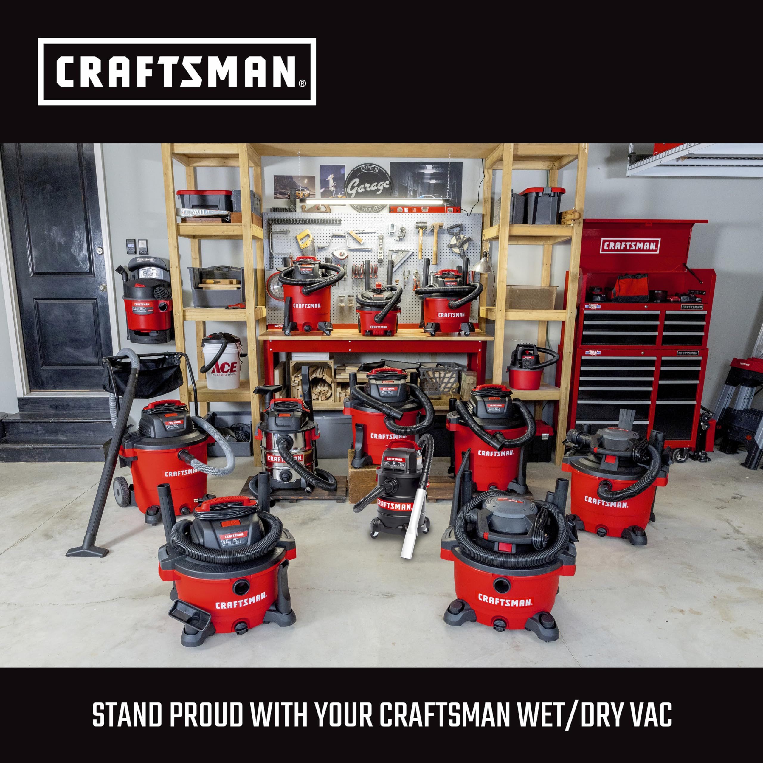CRAFTSMAN CMXEVBE17250 2.5 Gallon 2.5 Peak HP Wet Dry Vac, Portable Shop Vacuum Wet and Dry with Filter Bag, Hose and Attachments for Cleaning in the Home detail image 7