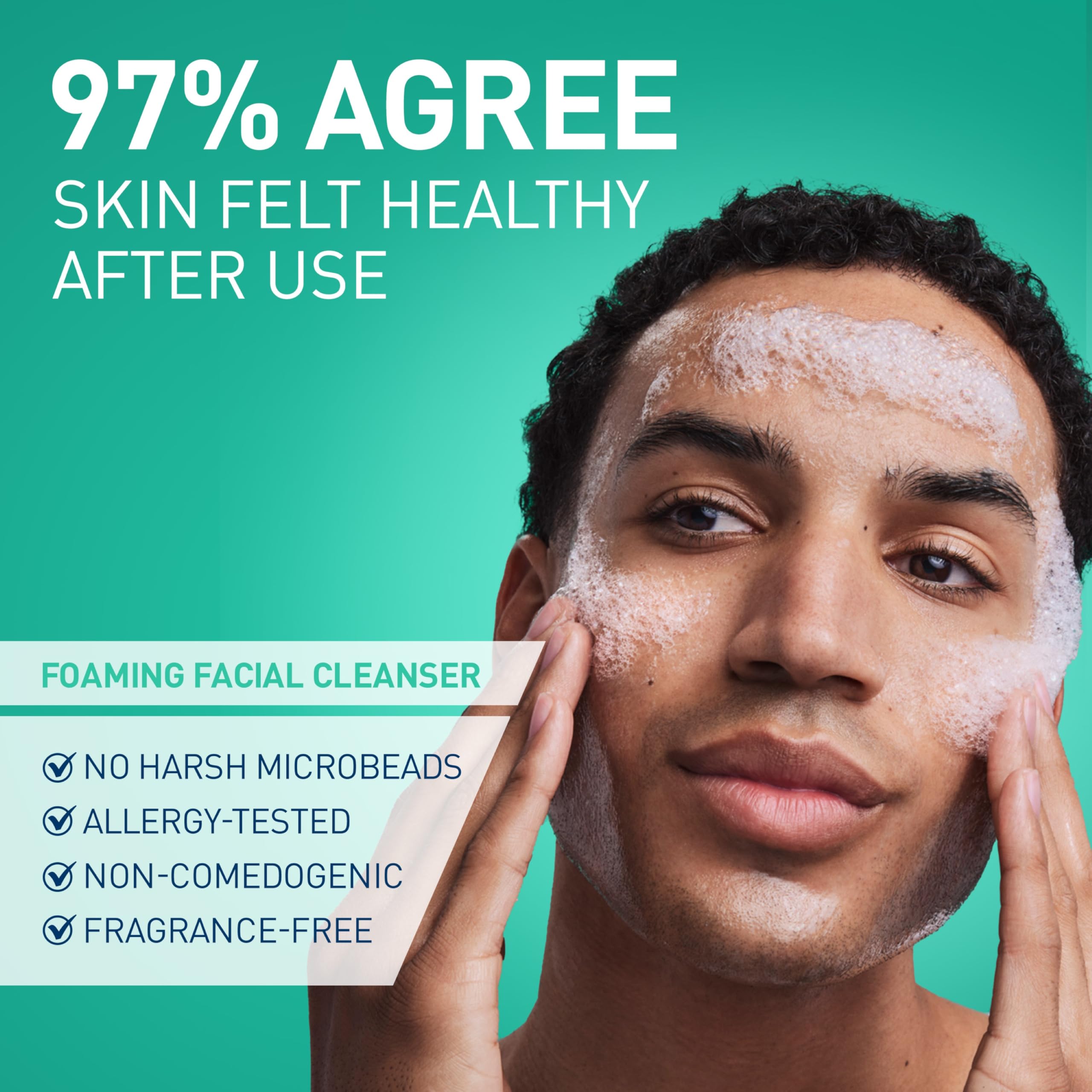 CeraVe Foaming Facial Cleanser for Oily Skin, Hyaluronic Acid + Ceramides + Niacinamide, Fragrance-Free, 19 fl oz detail image 4