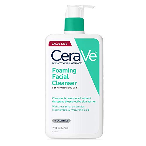 CeraVe Foaming Facial Cleanser for Oily Skin, Hyaluronic Acid + Ceramides + Niacinamide, Fragrance-Free, 19 fl oz detail image 9
