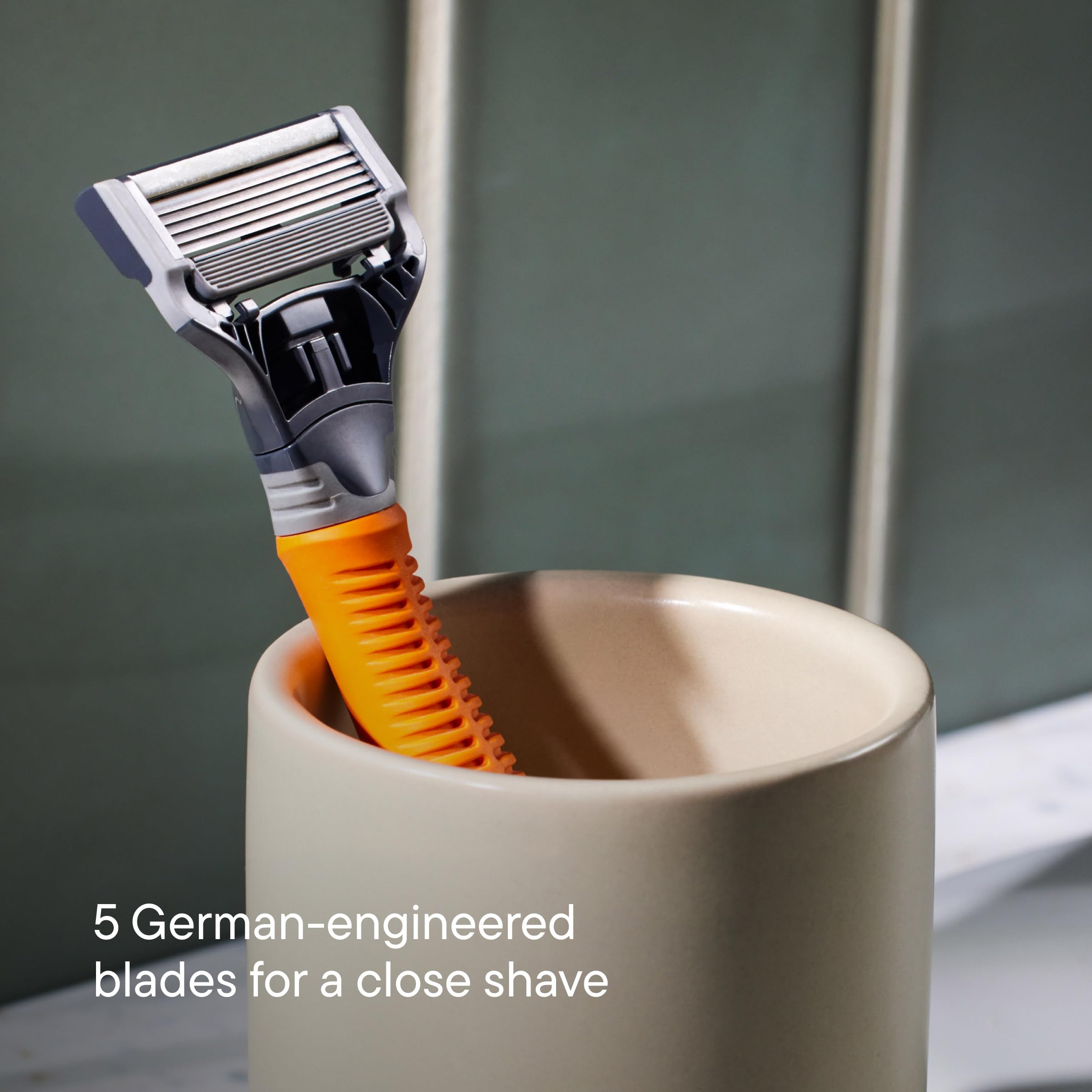 Harry's Original Shaving Kit for Men — Truman Razor Handle, 5 Blade Refills, Foaming Shave Gel, Travel Blade Cover — TSA Approved detail image 5