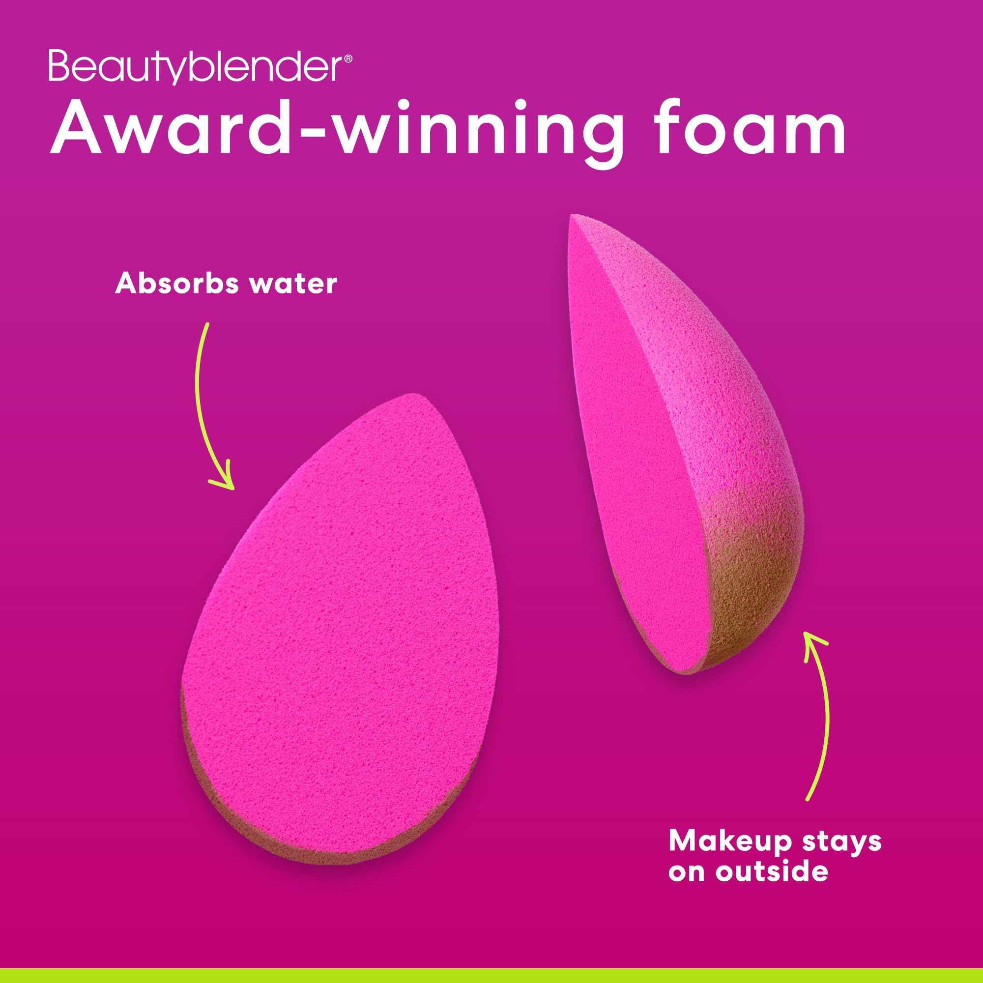 Beautyblender Original Pink Makeup Sponge | Super-Soft Blending Foam for Foundations, Powders and Creams | Reusable & Washable, Vegan & Cruelty-Free, Streak-Free Finish detail image 5