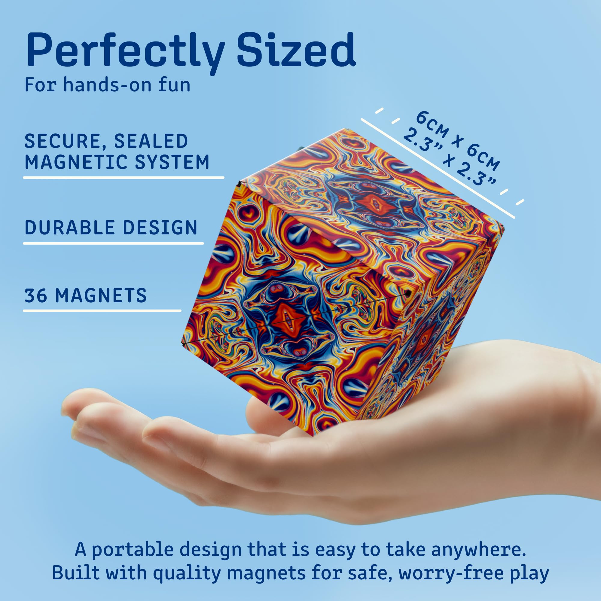 Shashibo DODECA Cubo Magnético Rompecabezas, Juguete Sensorial Antiestrés para Adultos y Niños, Juguete Antiestrés para Todas las Edades, Juguetes Geniales para Escritorio, Caja Transformable, Más de 100 Formas Posibles detail image 5