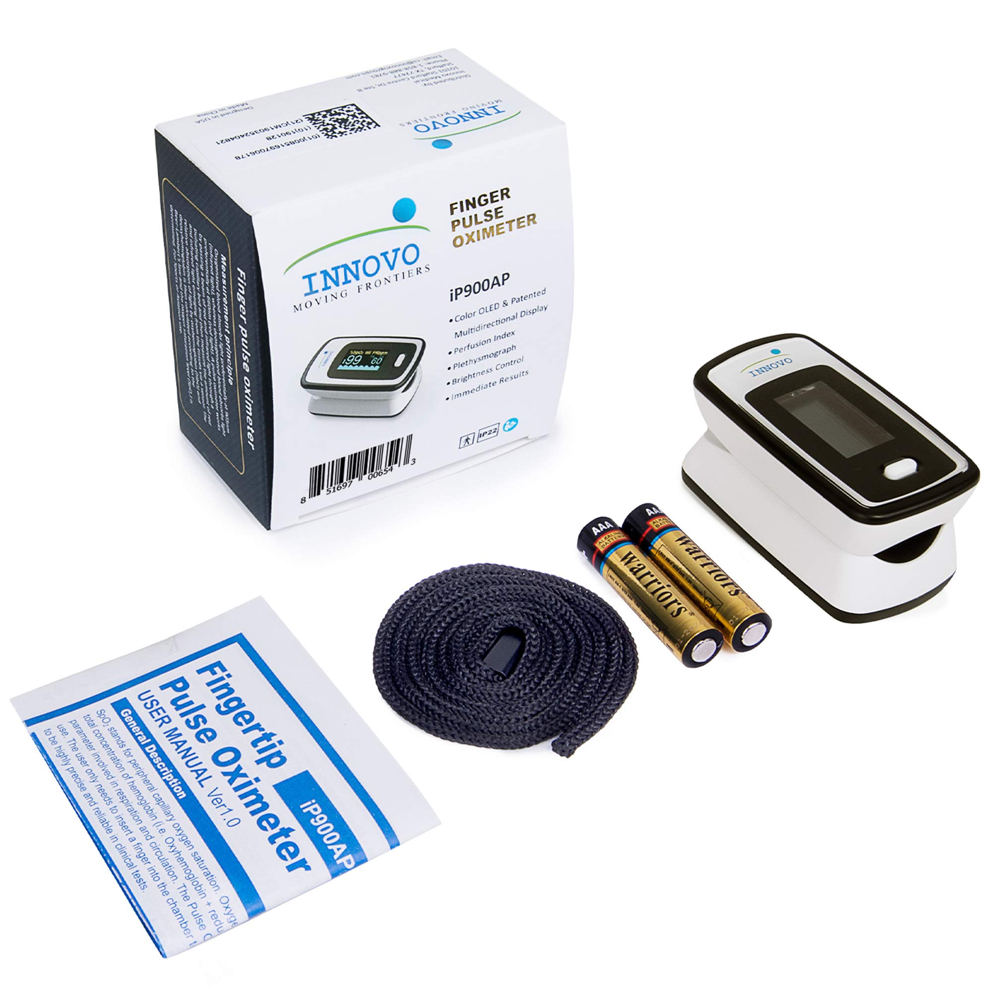 Innovo Deluxe iP900AP Fingertip Pulse Oximeter with Alarm, Plethysmograph and Perfusion Index detail image 6
