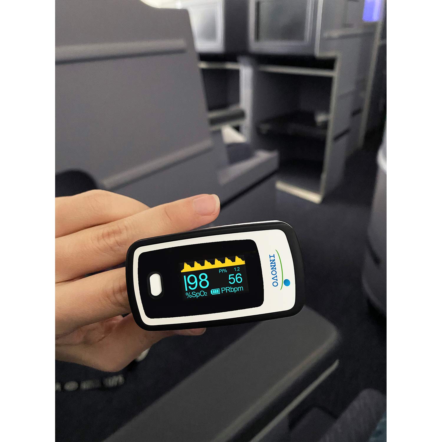 Innovo Deluxe iP900AP Fingertip Pulse Oximeter with Alarm, Plethysmograph and Perfusion Index detail image 5
