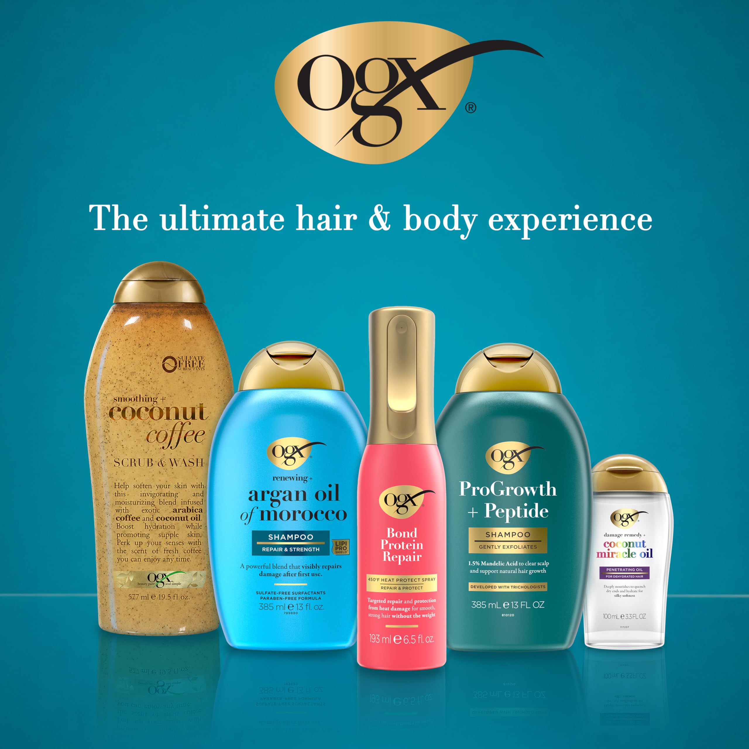 OGX Hydration + Alga Marina y Ácido Hialurónico Exfoliante Corporal Sin Sulfatos, Hidratante Ligero con Arroz Negro, Gel Exfoliante Diario para Suavizar la Piel, 19,5 fl oz detail image 5