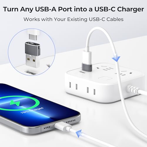 Basesailor USB to USB C Adapter,USBC Female to USB A Male Adapter,Type C Converter Charger for iPhone 17 17e Pro Max,16 15,Apple Watch iWatch S11 S10 SE,AirPods 3,iPad mini Air,Samsung Galaxy S25 S26 detail image 9