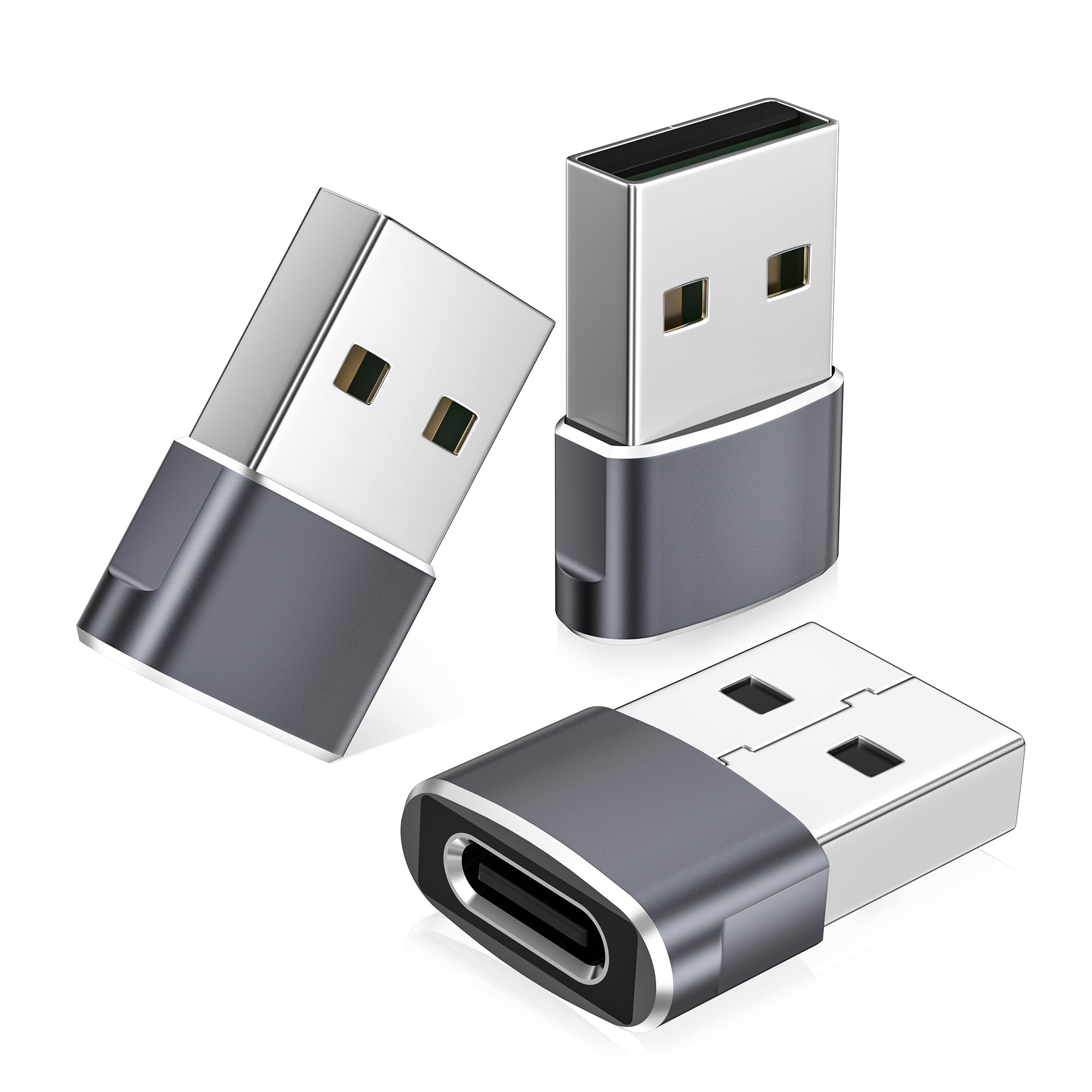 Basesailor USB to USB C Adapter,USBC Female to USB A Male Adapter,Type C Converter Charger for iPhone 17 17e Pro Max,16 15,Apple Watch iWatch S11 S10 SE,AirPods 3,iPad mini Air,Samsung Galaxy S25 S26 detail image 1
