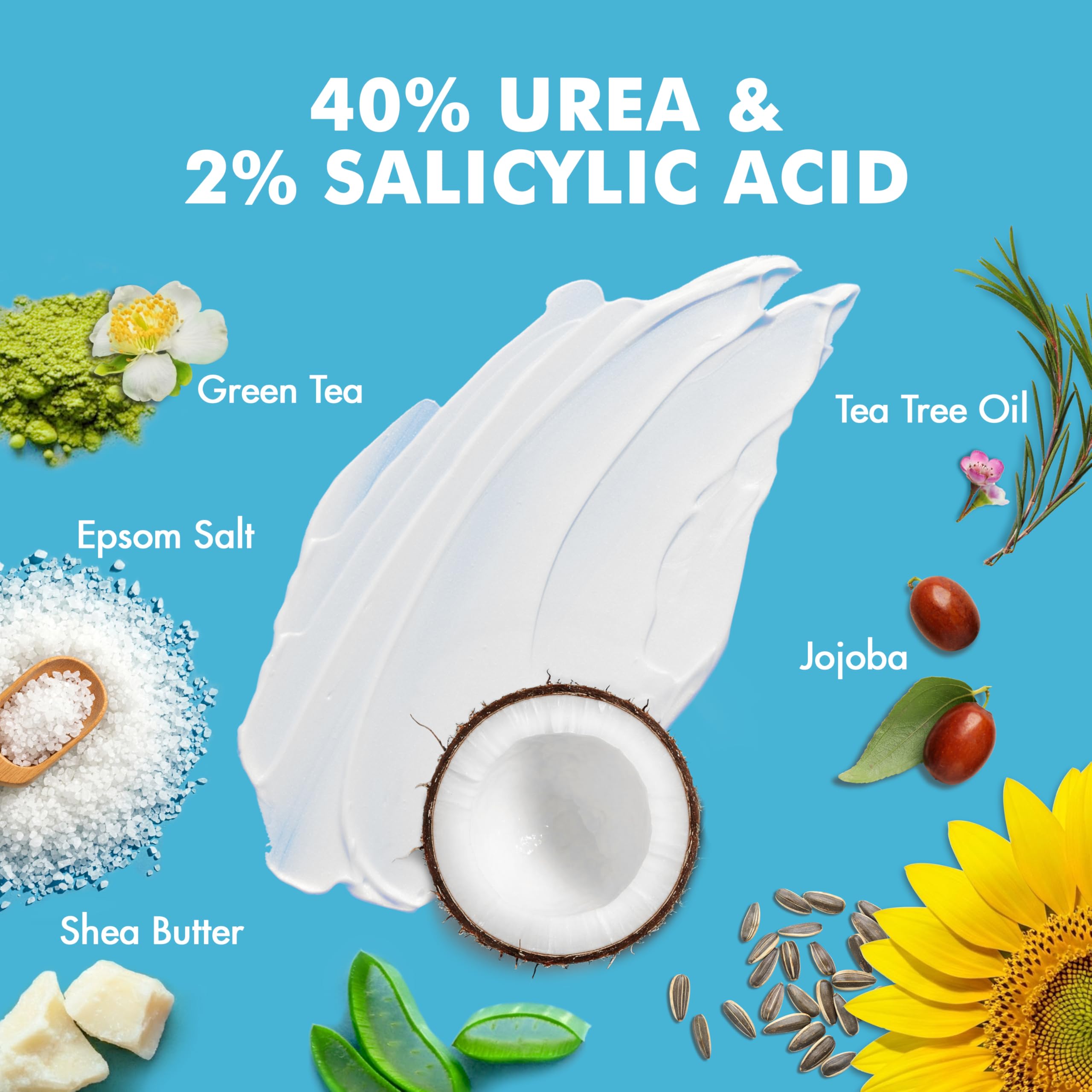 Ebanel 40% Urea Cream with 2% Salicylic Acid for Dry, Cracked Feet detail image 2