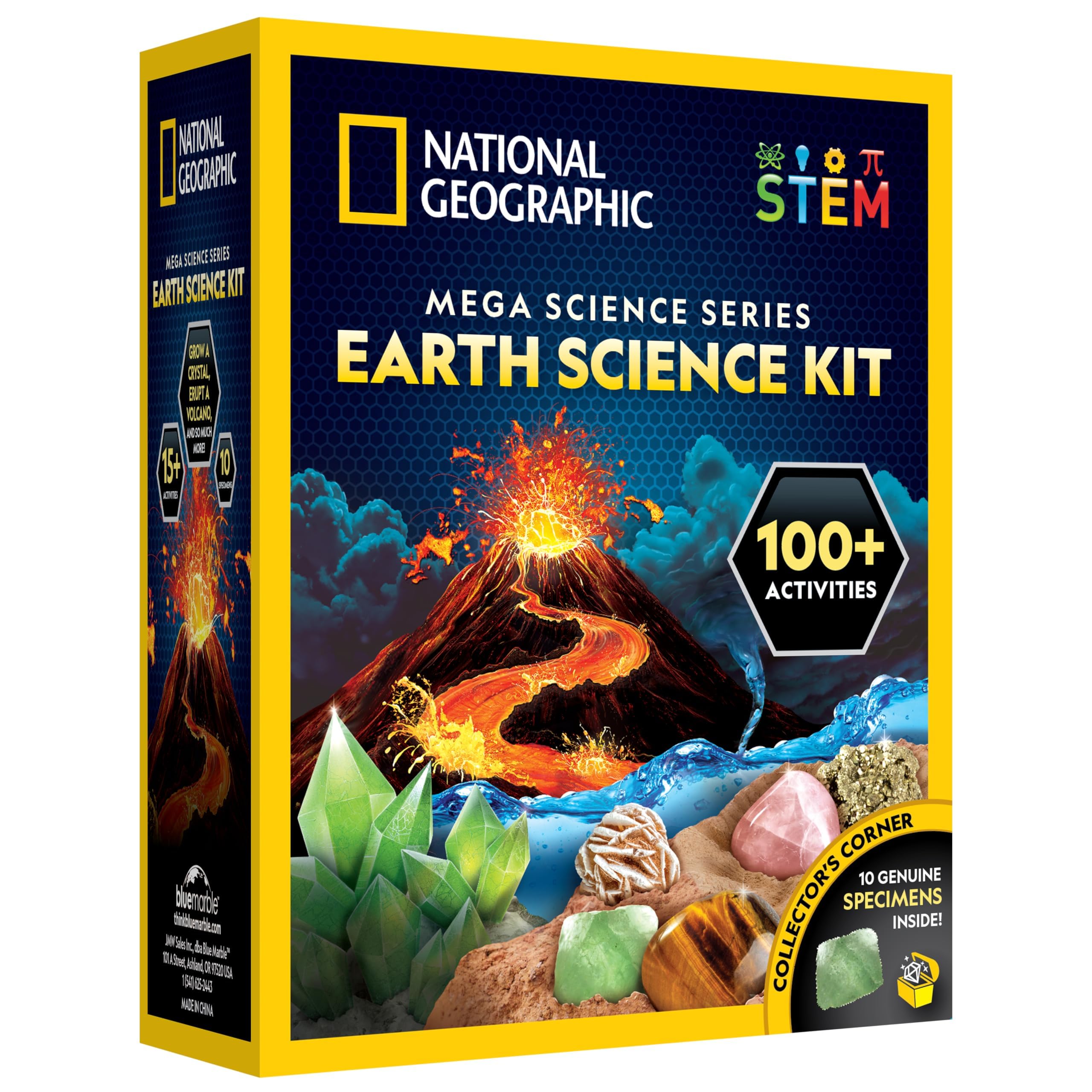 National Geographic Earth Science Kit – 100+ Science Experiments & Activities for Kids, Crystal Growing, Volcano Science Kit, Rock Collection, STEM Project Toy for Boys & Girls (Amazon Exclusive) detail image 1
