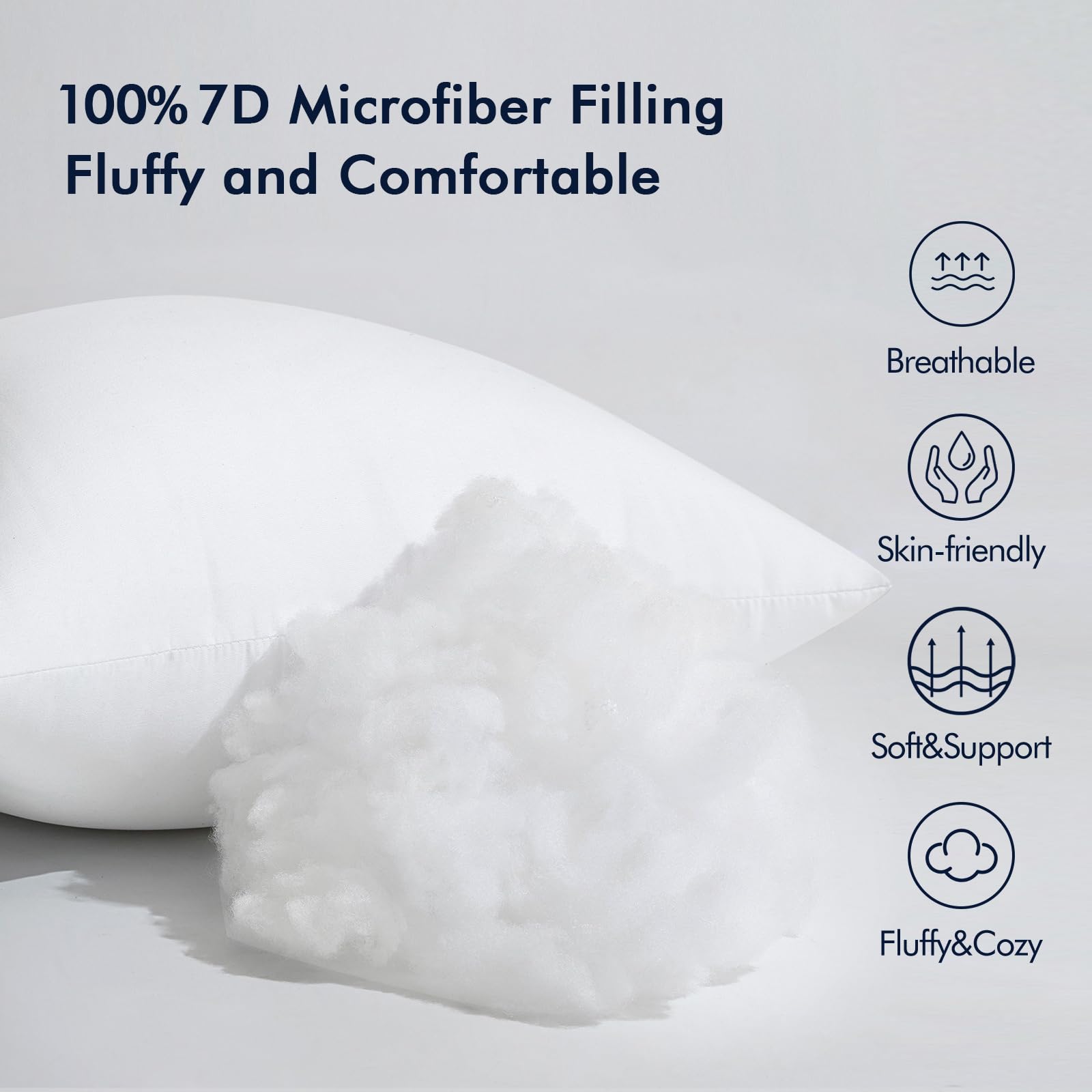 MIULEE Throw Pillow Insert Premium Pillow Stuffer Sham Rectangle for Decorative Cushion Bed Couch Sofa 12x20 Inch detail image 2