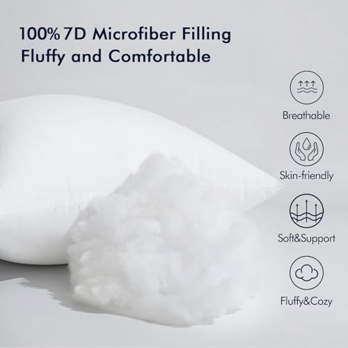 MIULEE Throw Pillow Insert Premium Pillow Stuffer Sham Rectangle for Decorative Cushion Bed Couch Sofa 12x20 Inch detail image 9