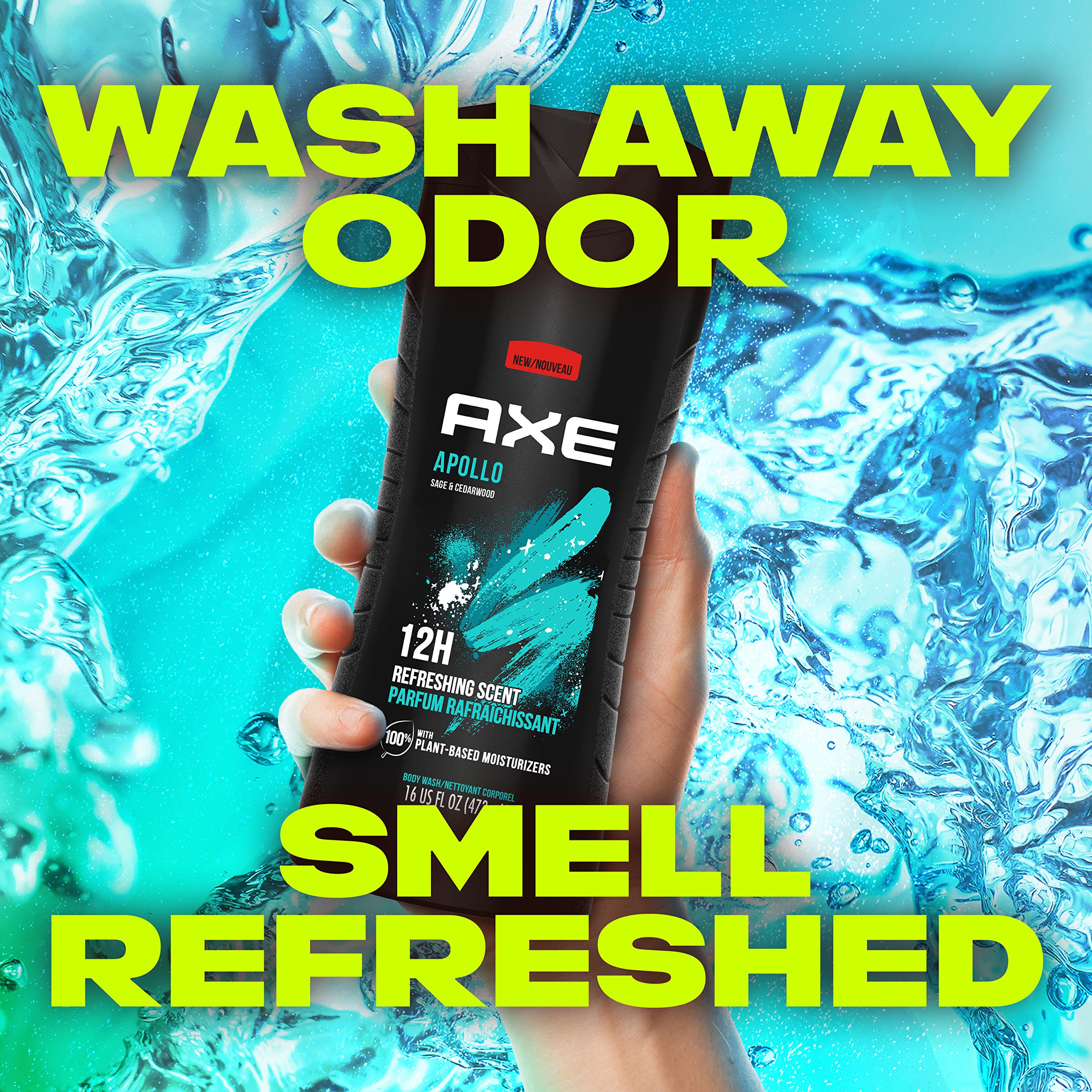 AXE Apollo Sage & Cedarwood Body Wash, 16 oz, Pack of 4 detail image 7