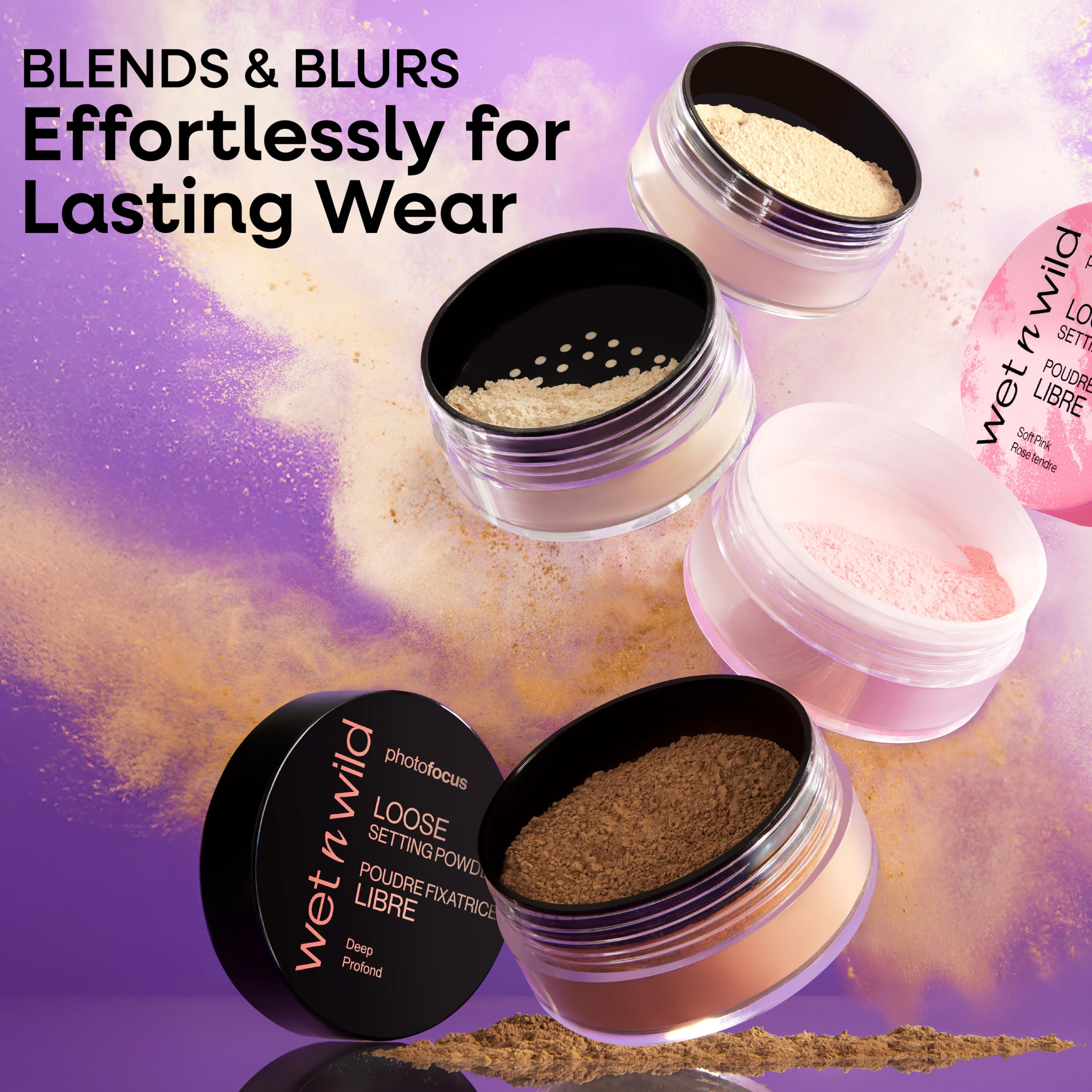 wet n wild Photo Focus Loose Baking Setting Powder, Highlighter Makeup, Fair to Medium & Tan Skin Tones - Translucent detail image 3