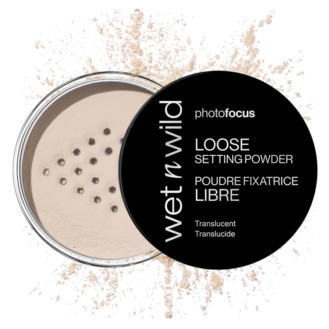 wet n wild Photo Focus Loose Baking Setting Powder, Highlighter Makeup, Fair to Medium & Tan Skin Tones - Translucent detail image 1