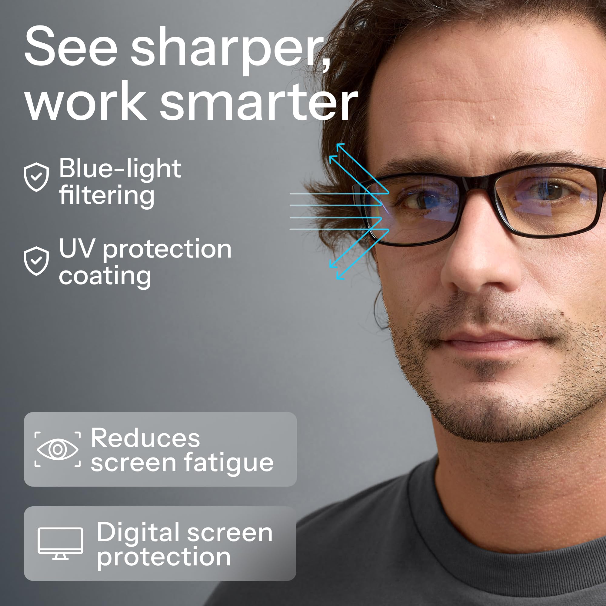 Gafas de lectura profesionales Gaoye para todo el día - Lectores para ordenador con protección contra luz azul - Pack económico detail image 6