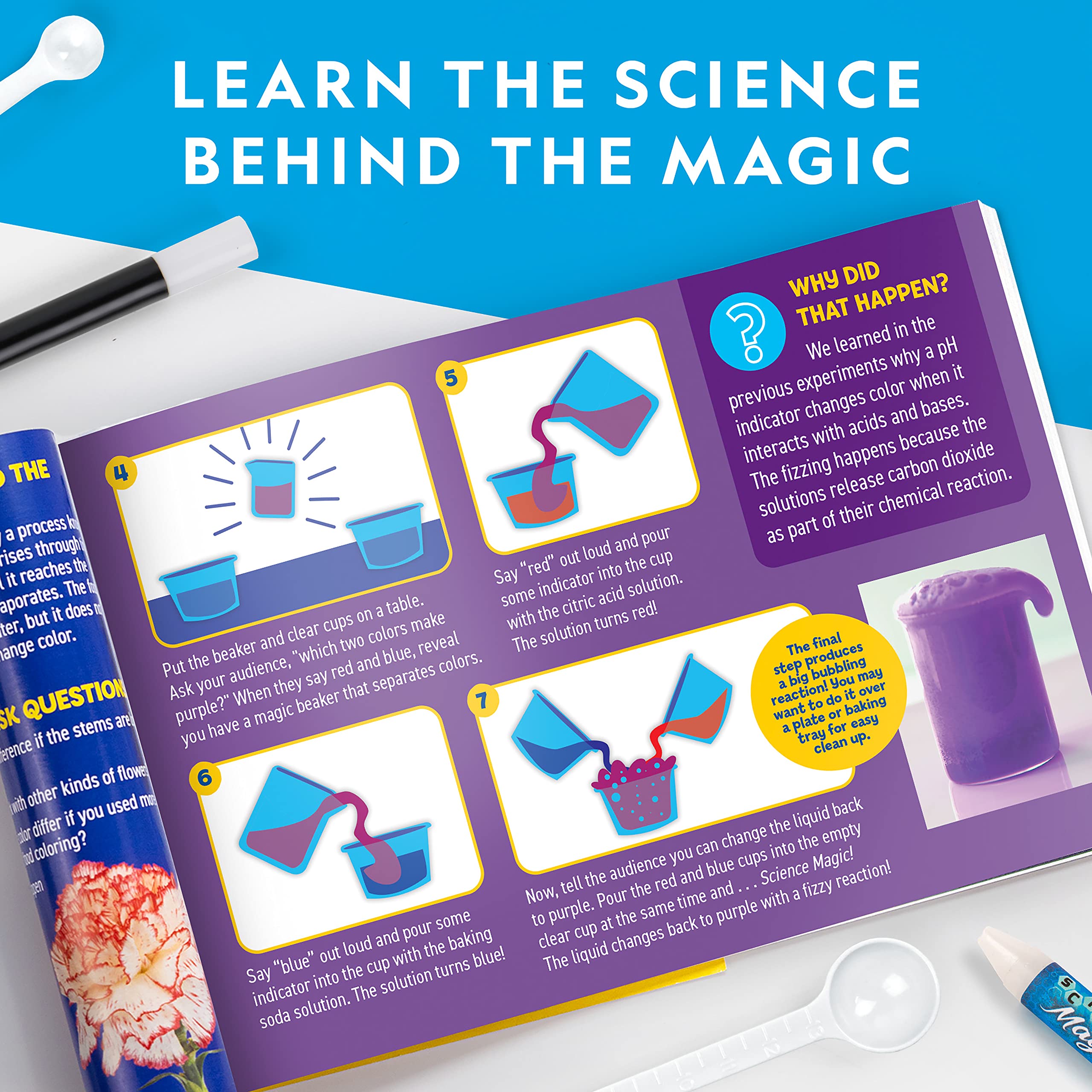 Blue Marble National Geographic Magic Chemistry Set – Science Kit for Kids with 10 Amazing Magic Tricks, STEM Projects and Science Experiments, Science Toys, Great Gift for Boys and Girls 8-12 detail image 6