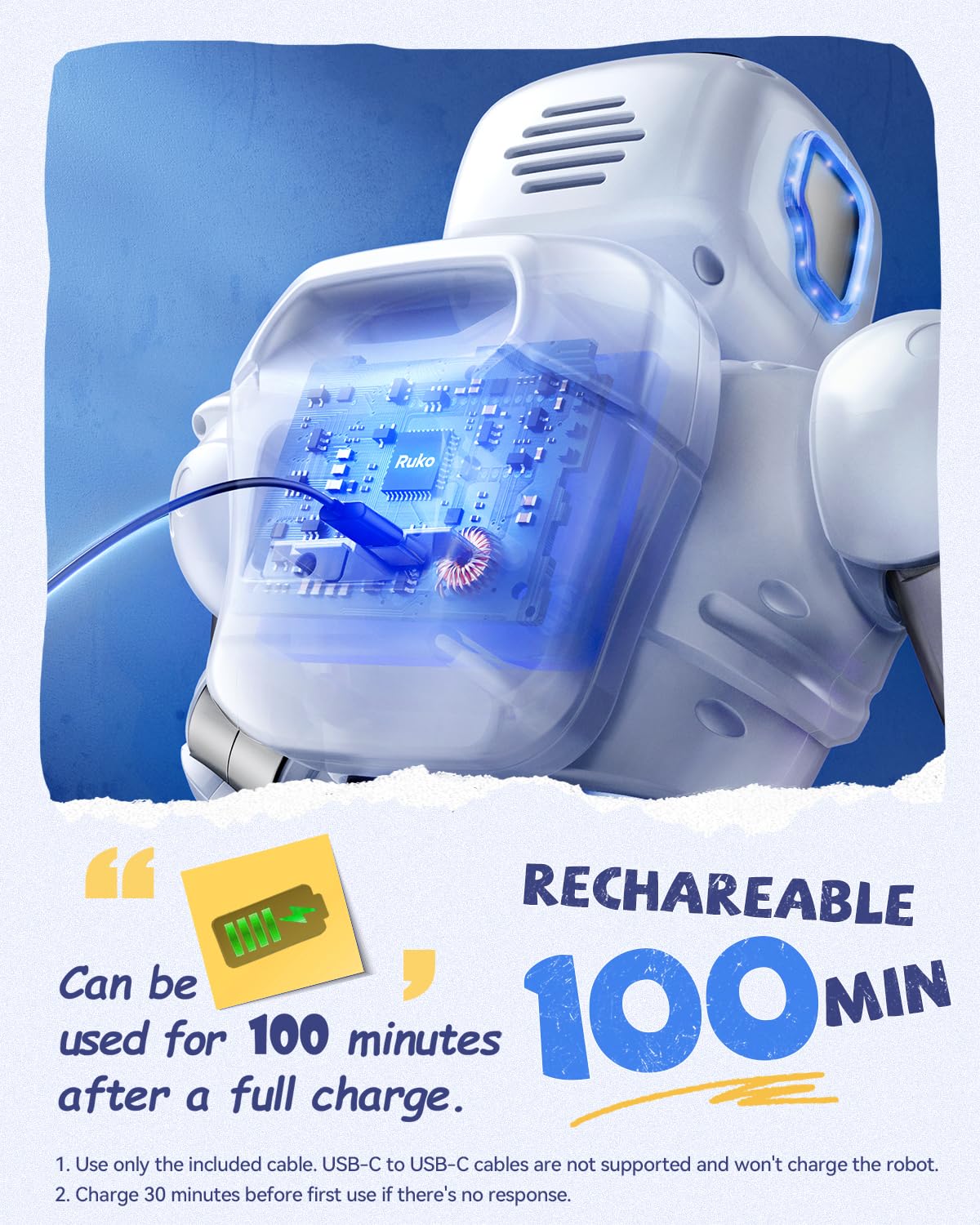 Ruko 1088 Smart Robots for Kids, Large Programmable Interactive RC Robot with Voice Control, APP Control, Present for 4 5 6 7 8 9 Years Old Kids Boys and Girls detail image 7
