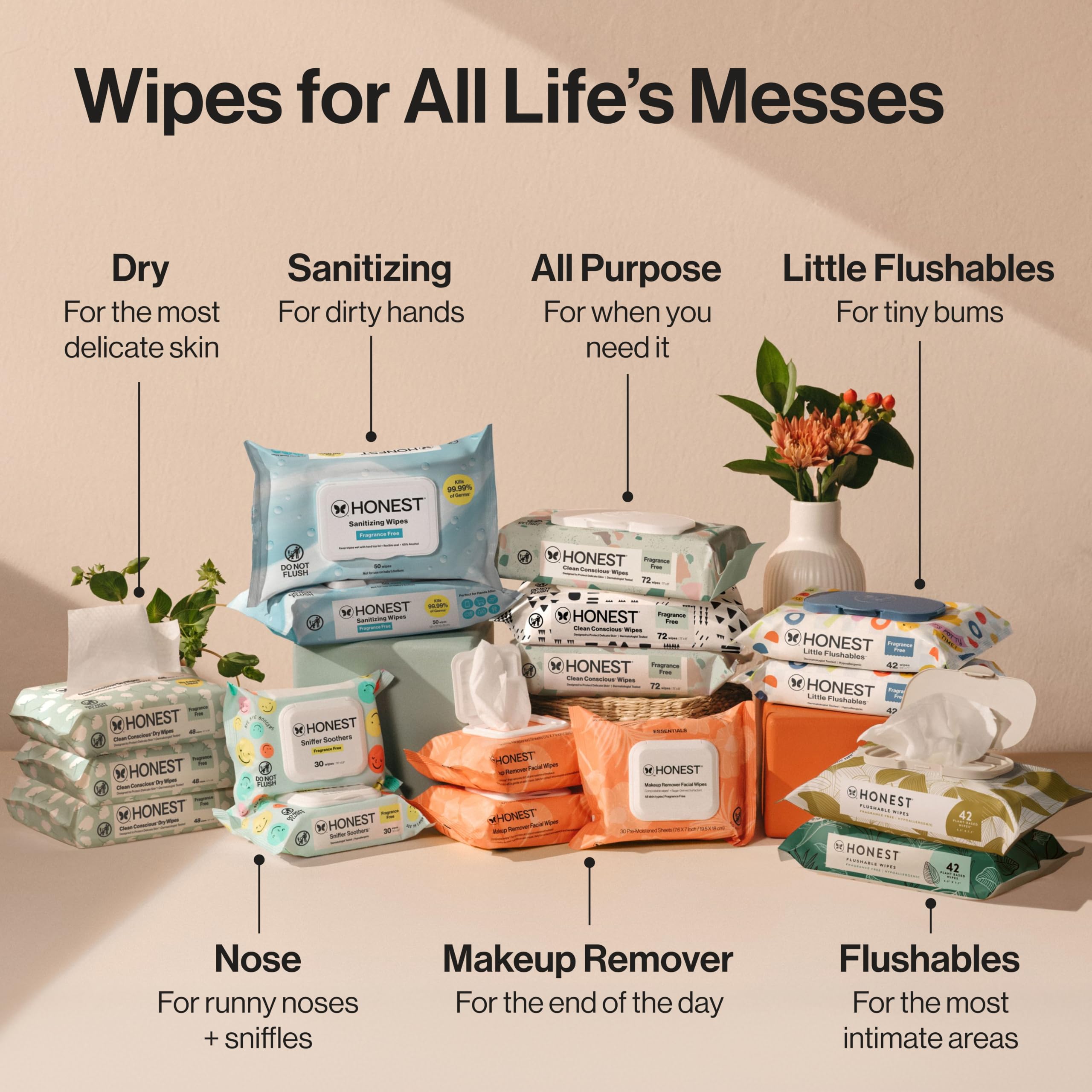 The Honest Company Baby Wipes for Sensitive Skin, Hypoallergenic, Fragrance-Free, Multi-Use, Pattern Play Design, 720 Count (10 Packs of 72) detail image 8