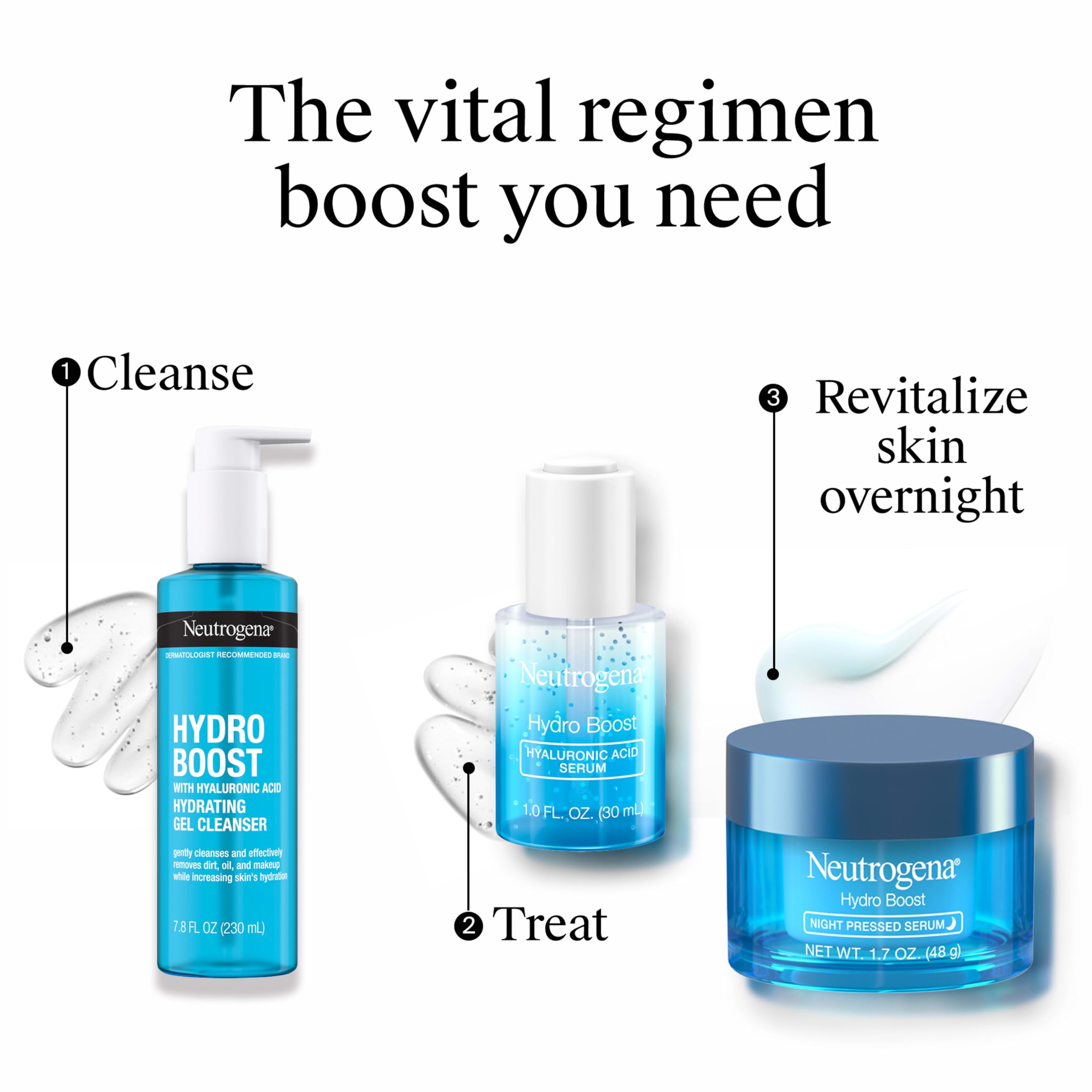 Neutrogena Hydro Boost Night Pressed Serum, 1. 7 oz detail image 8