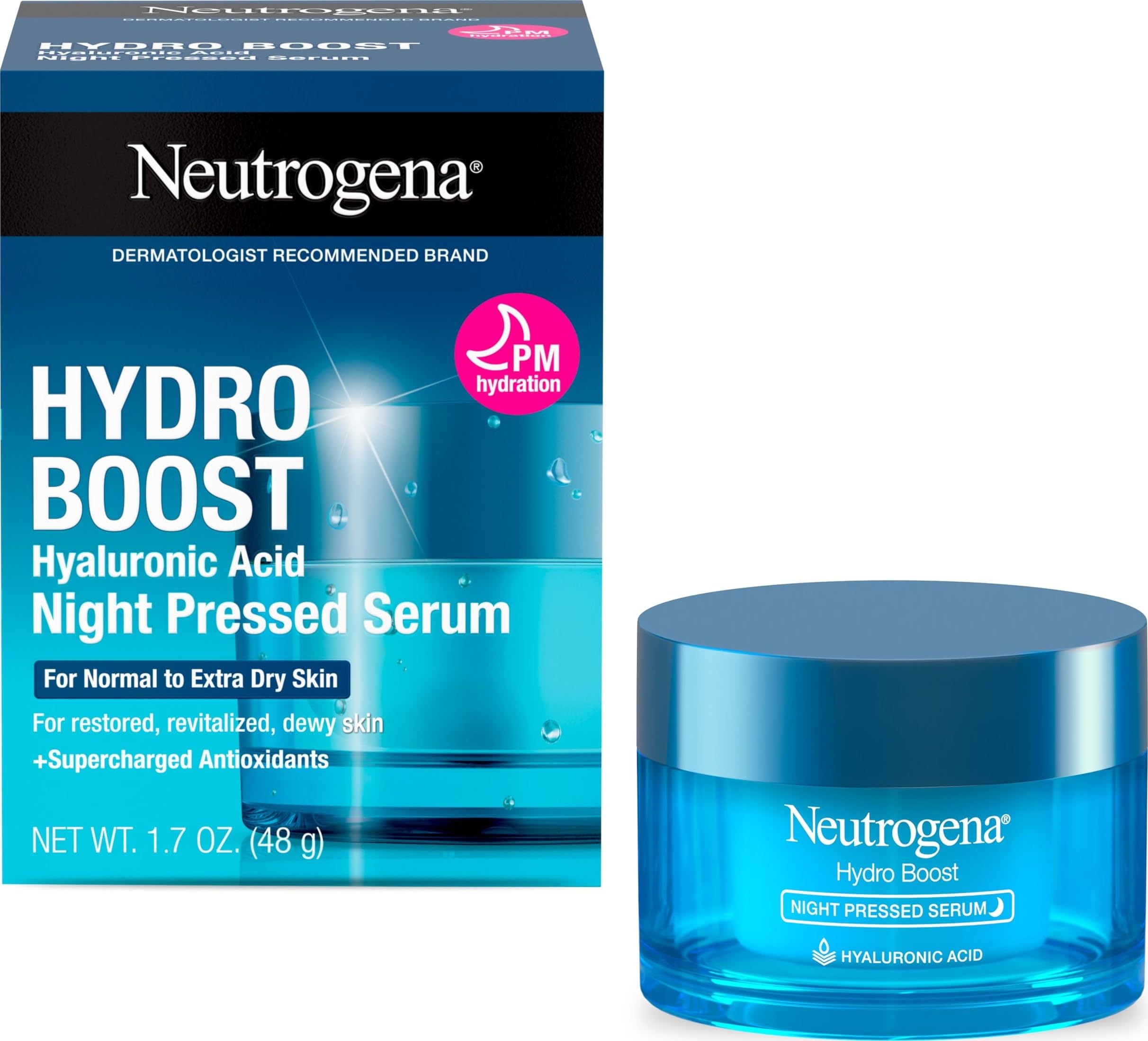 Neutrogena Hydro Boost Night Pressed Serum, 1. 7 oz detail image 1