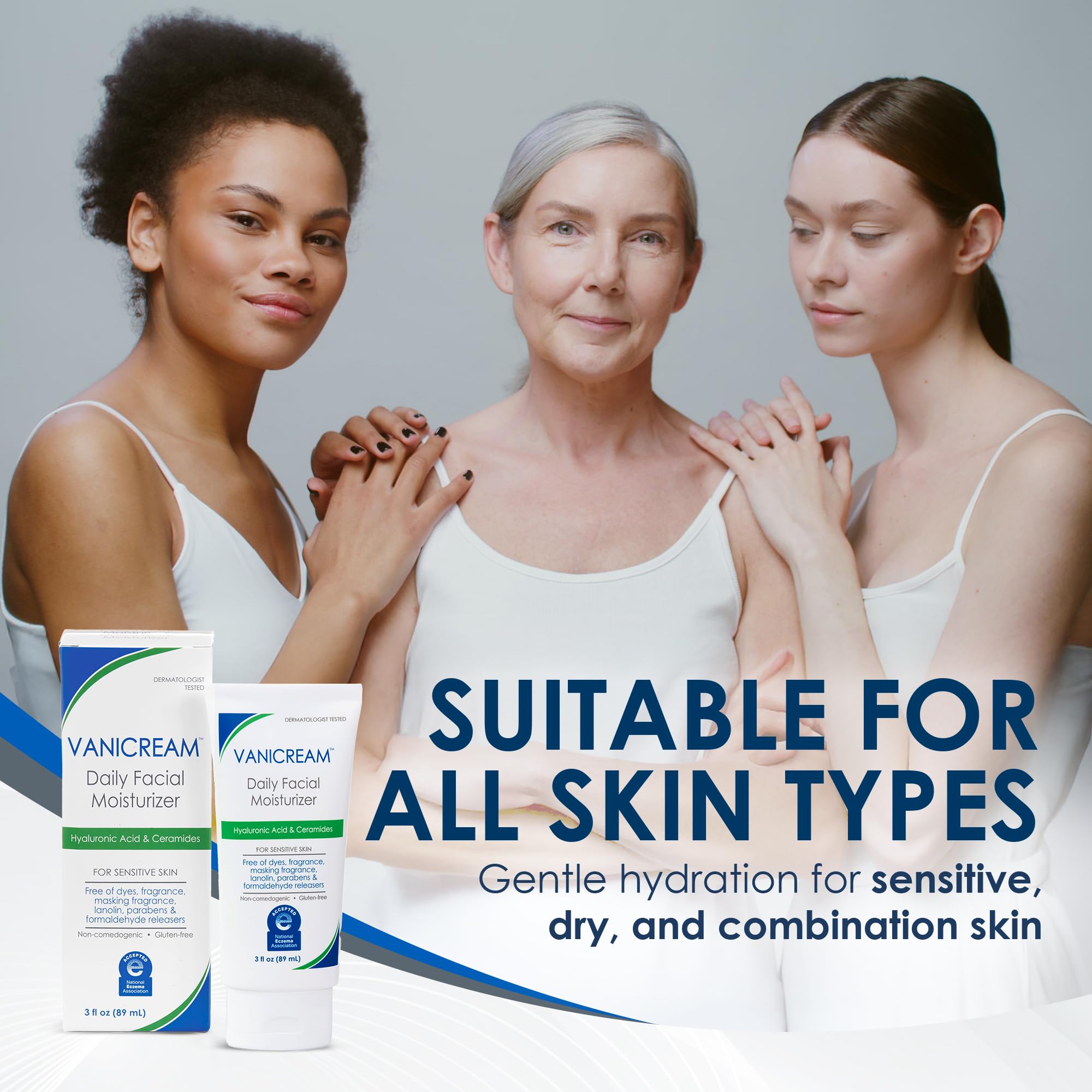 Vanicream Daily Facial Moisturizer with 5 Key Ceramides & Hyaluronic Acid, 3 Fl Oz detail image 4