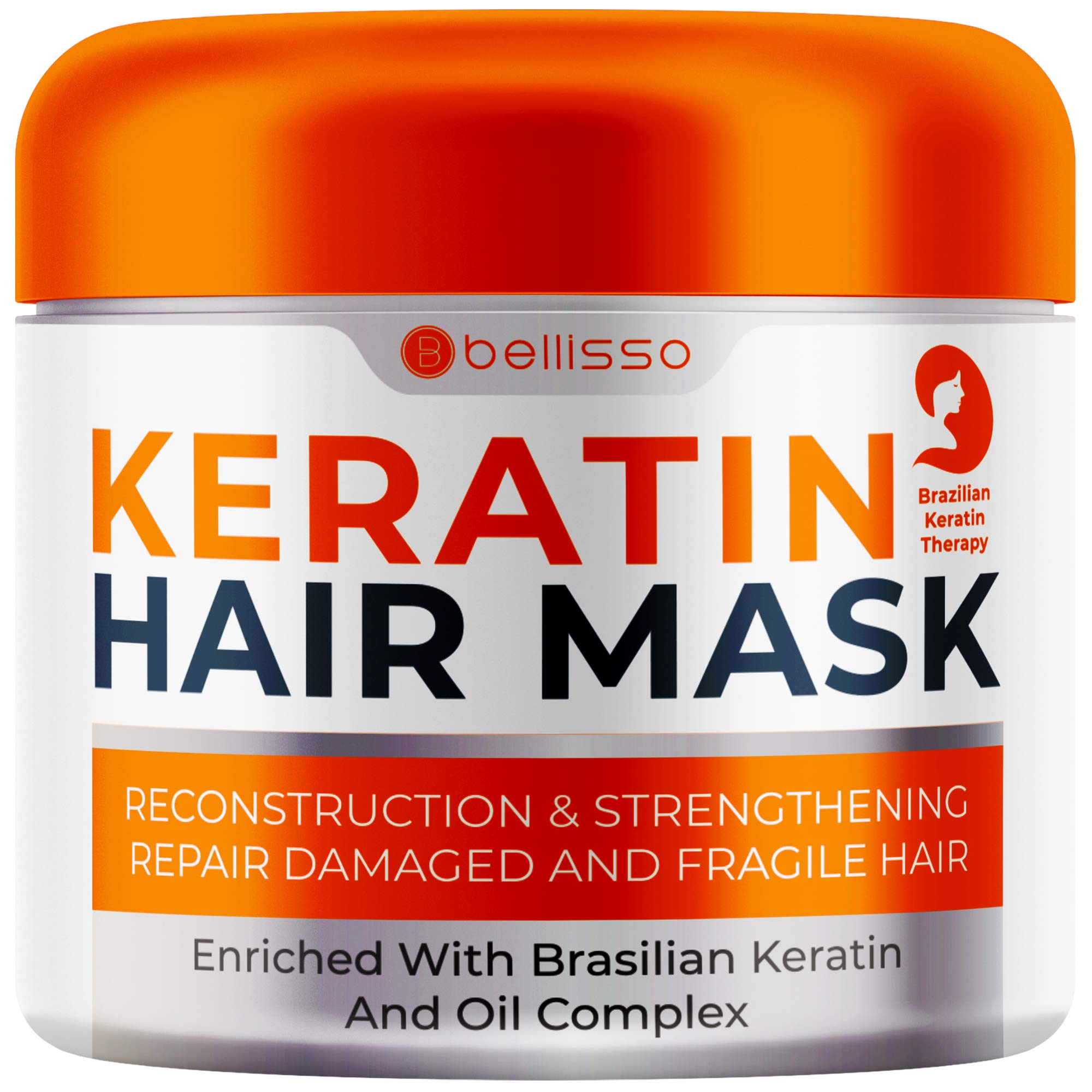 Keratin Hair Mask - Sulfate Free Hydrating Deep Conditioner Treatment for Dry, Damaged and Split Ends - Moisture for Frizzy and Curly Hair - For Women and Men - Moisturizer Care to Repair Damage detail image 1