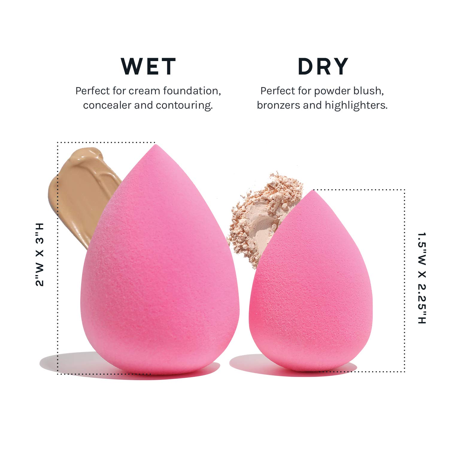 AOA Studio Collection Makeup Sponge Set, Latex-Free, 6-Pack detail image 7