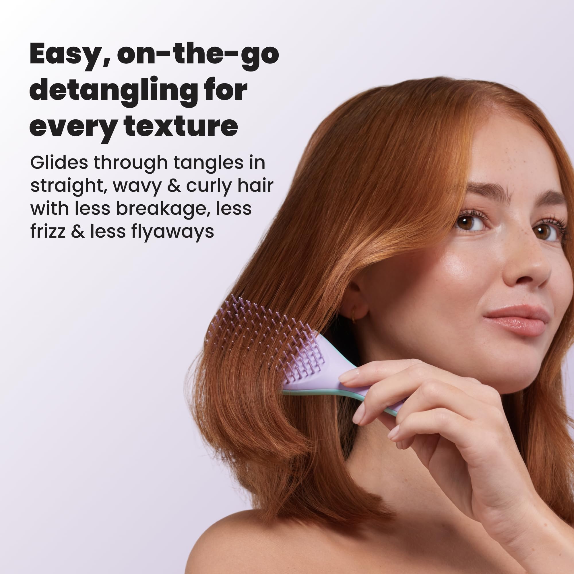 Tangle Teezer Ultimate Detangler Mini Hair Brush, Wisteria Leaf detail image 7