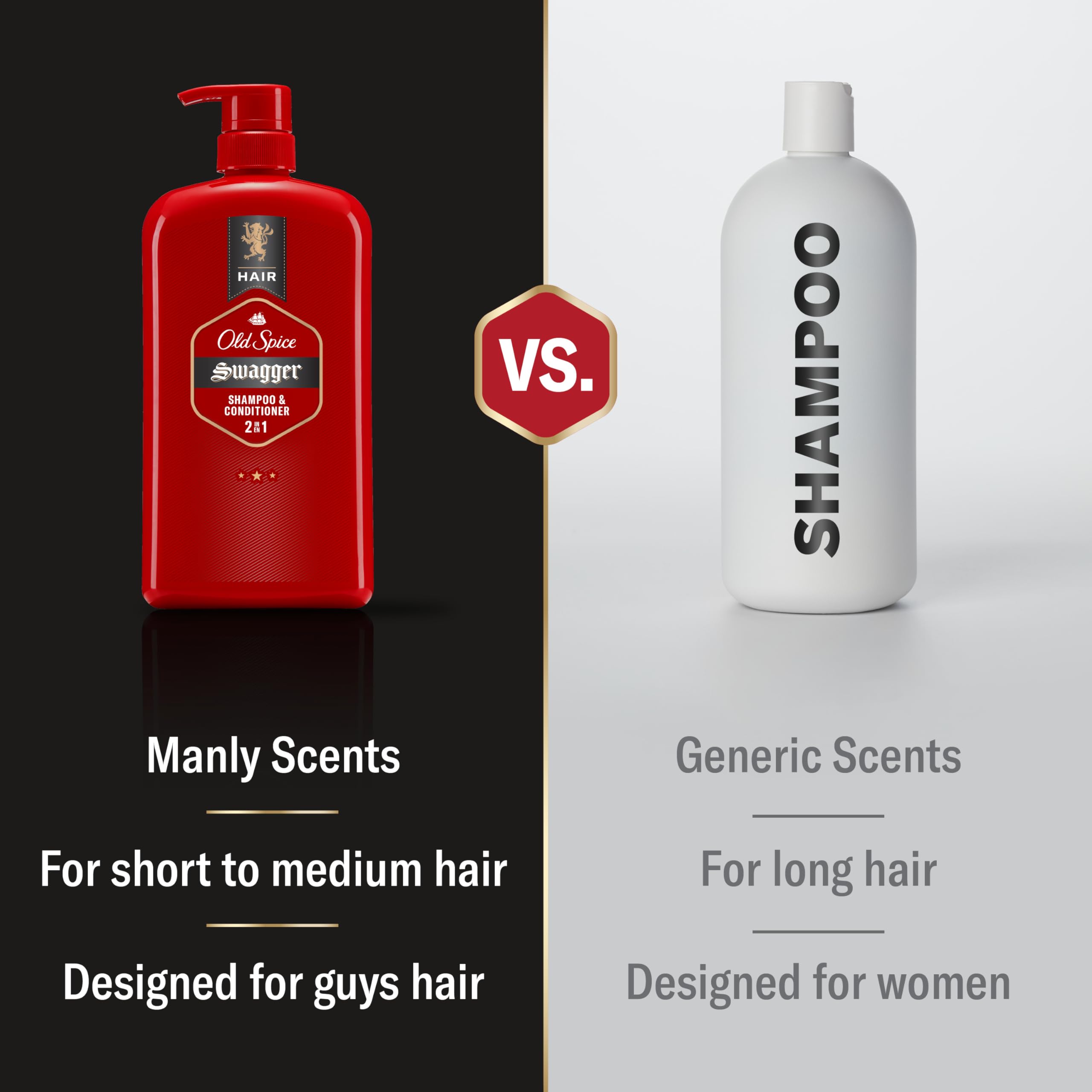 Old Spice Men’s Swagger 2-in-1 Shampoo & Conditioner, Cedarwood Lime, 29. 2 fl oz each, Twin Pack detail image 3