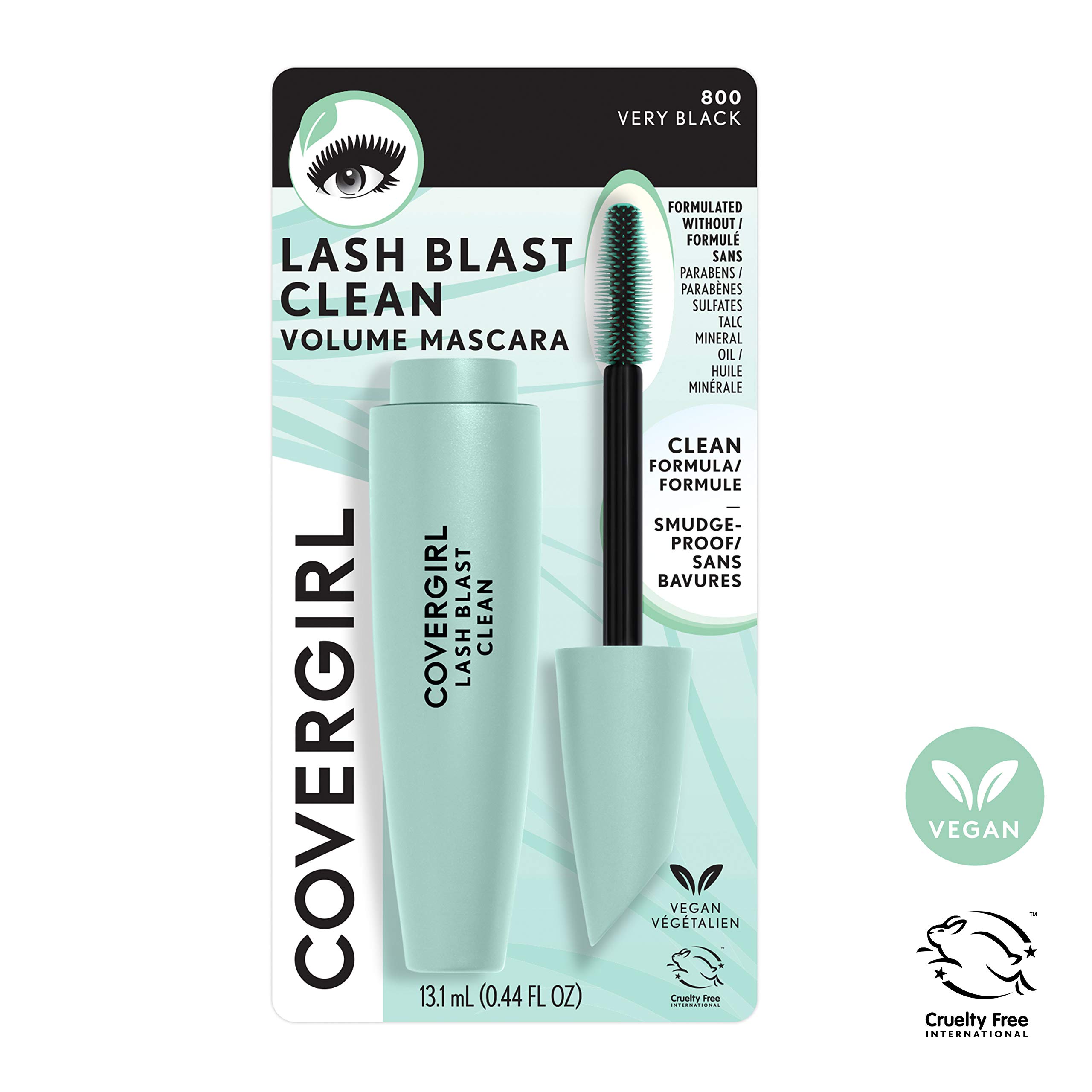 COVERGIRL Lash Blast Clean Volume Mascara, Vegan Formula, Volumizing, Smudge‑Proof, Very Black, 1 Count detail image 5