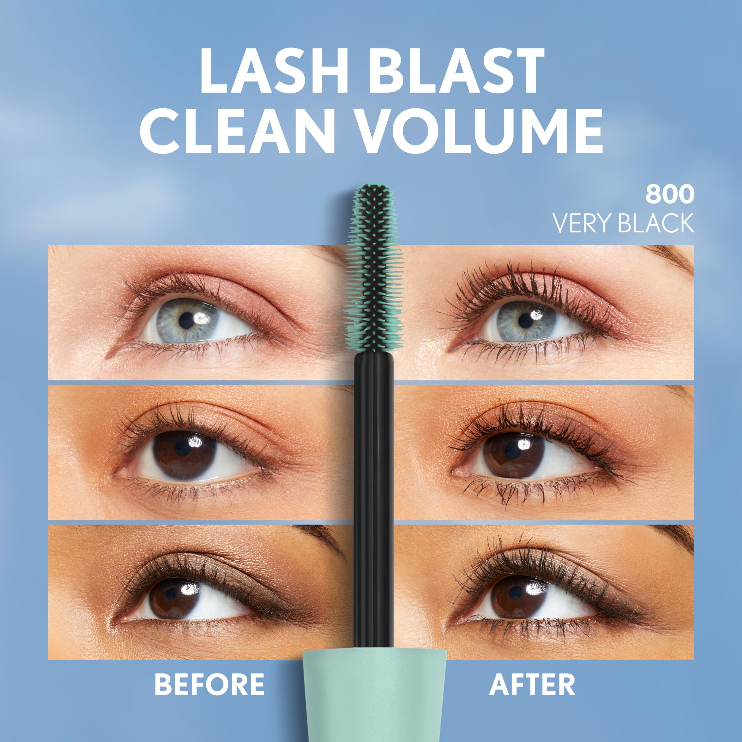 COVERGIRL Lash Blast Clean Volume Mascara, Vegan Formula, Volumizing, Smudge‑Proof, Very Black, 1 Count detail image 7
