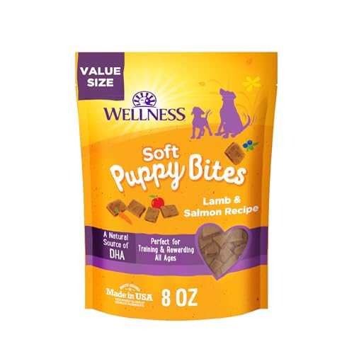 Wellness Soft Puppy Bites Dog Training Treats, Natural, Grain-Free, Lamb & Salmon Recipe, 8 oz Bag detail image 9