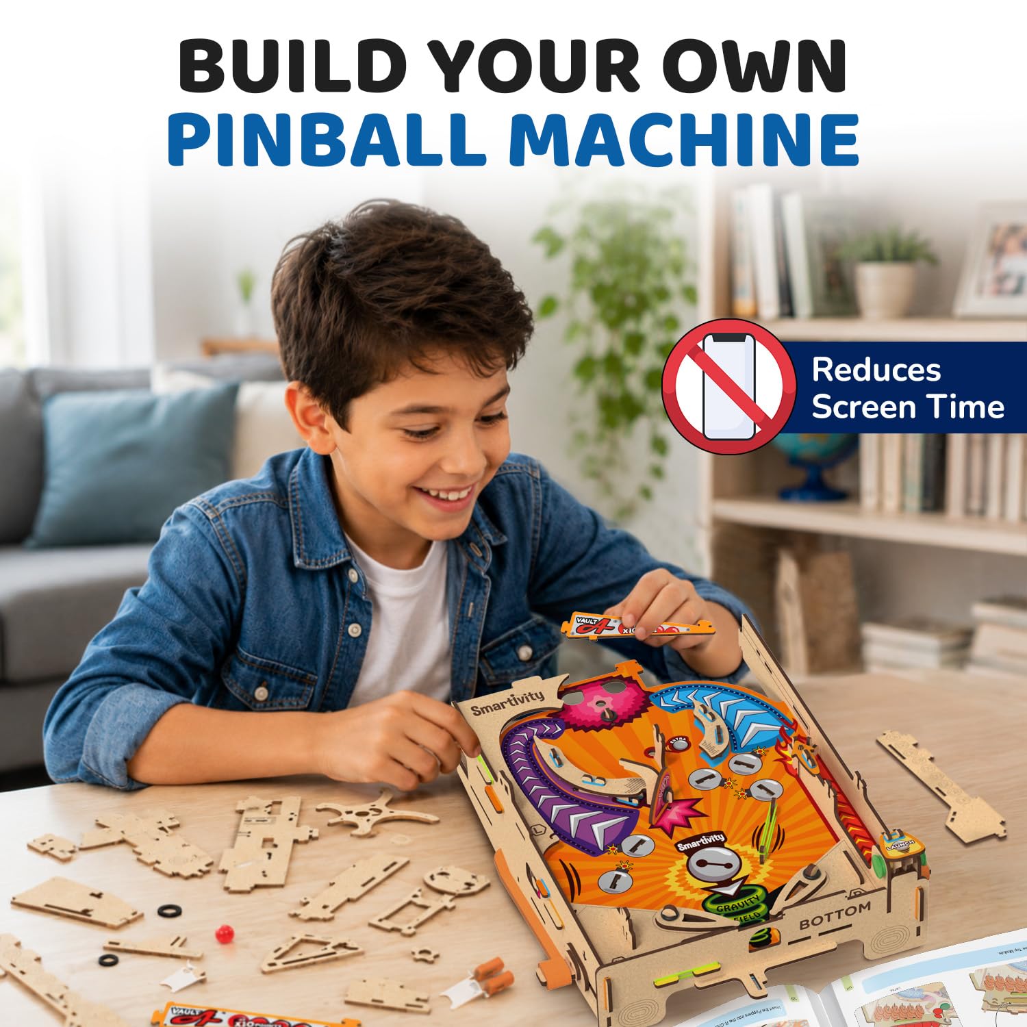 Smartivity DIY Pinball Machine for Kids 8-14 Years Old | Global Award Winning Arcade Game | Build Your Own Pinball I Birthday Gift for Smart Kids | STEM Toy for Boys & Girls detail image 4