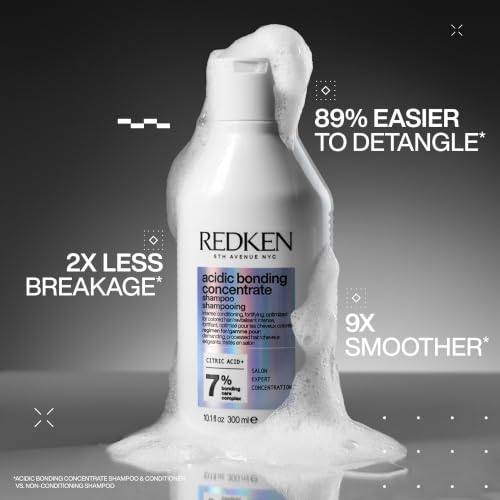 Redken Acidic Bonding Concentrate Shampoo - For Damaged Hair Repair, Strengthens and Repairs Weak and Brittle Hair, Sulfate-Free, Color Safe, With Citric Acid detail image 9
