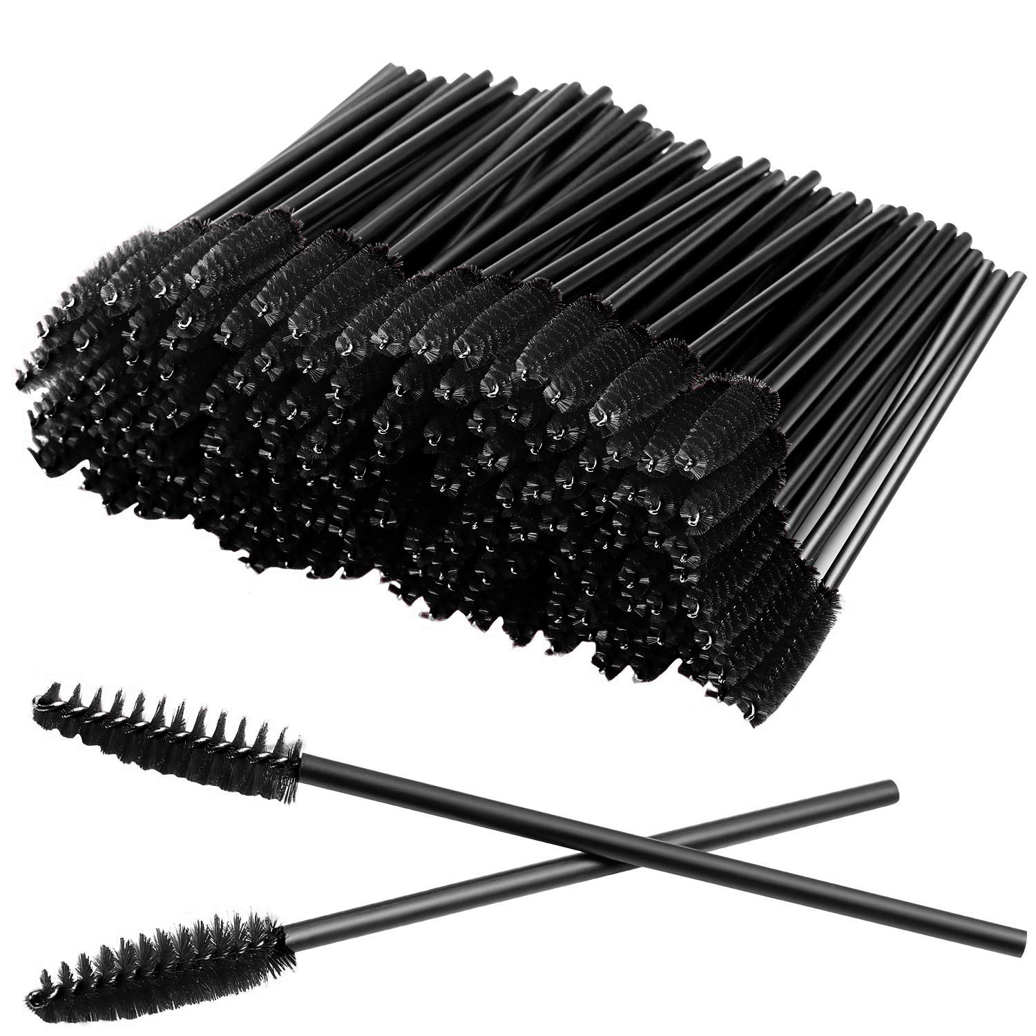 100 Pcs Disposable Eyelash Brushes for Eye Lashes and Makeup (Black) detail image 1