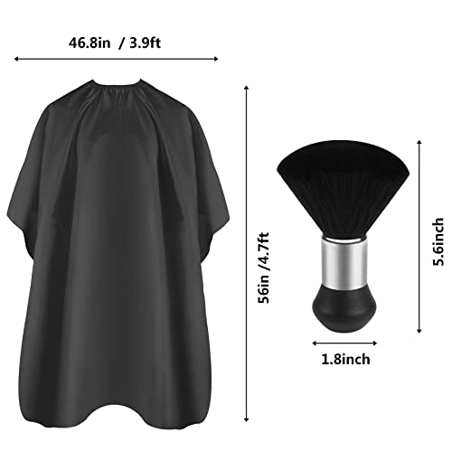 FEBSNOW Barber Cape Professional Hair Cutting Cape with Neck Duster Brush detail image 9