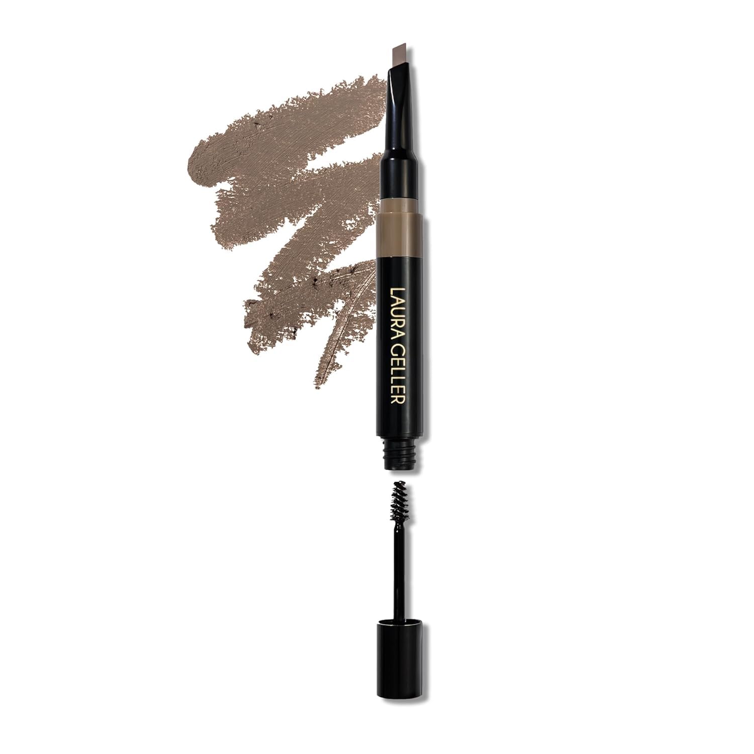 LAURA GELLER NEW YORK Sculpt-n-Stay 2-in-1 Waterproof Eyebrow Pencil & Brow Gel – Taupe detail image 1