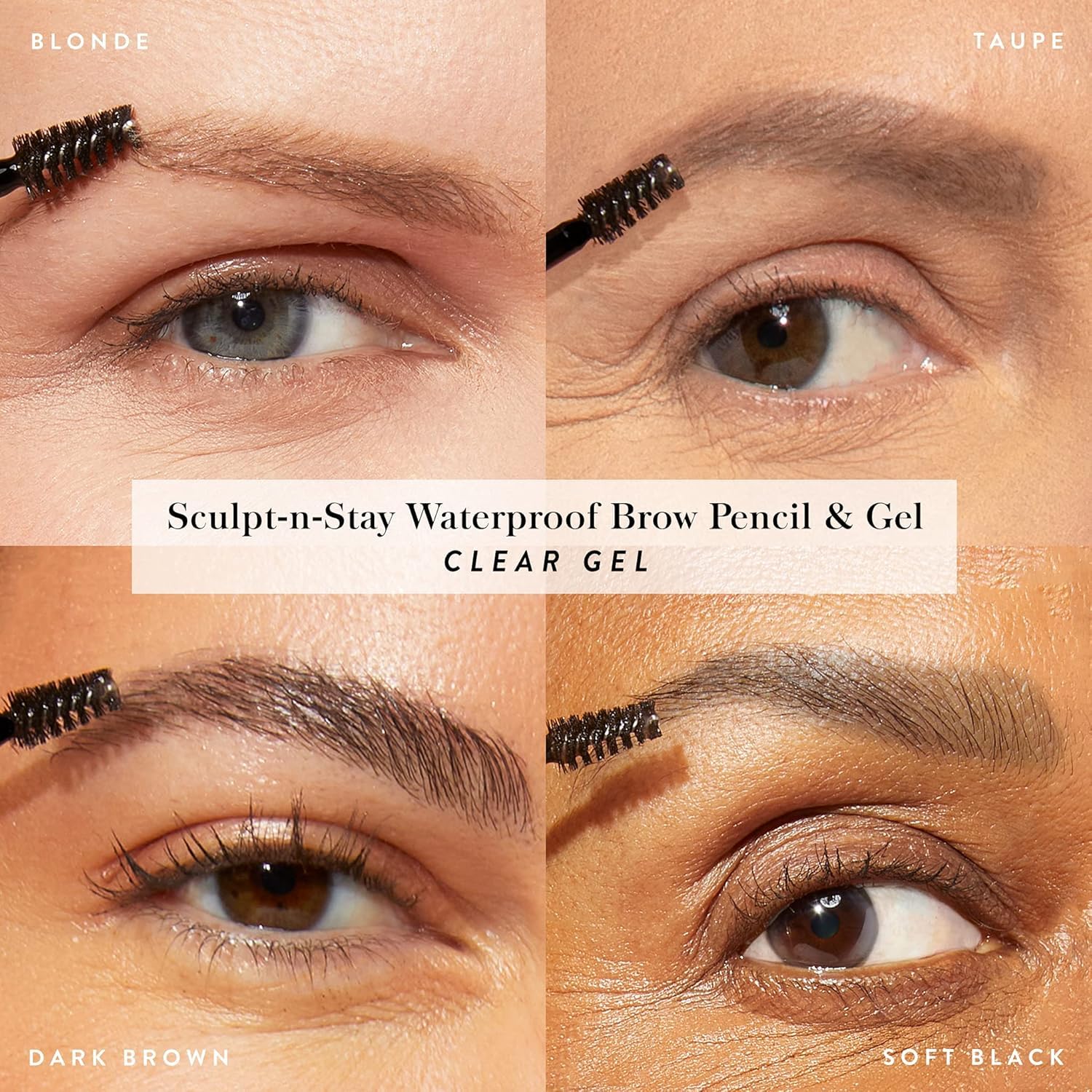 LAURA GELLER NEW YORK Sculpt-n-Stay 2-in-1 Waterproof Eyebrow Pencil & Brow Gel – Taupe detail image 5