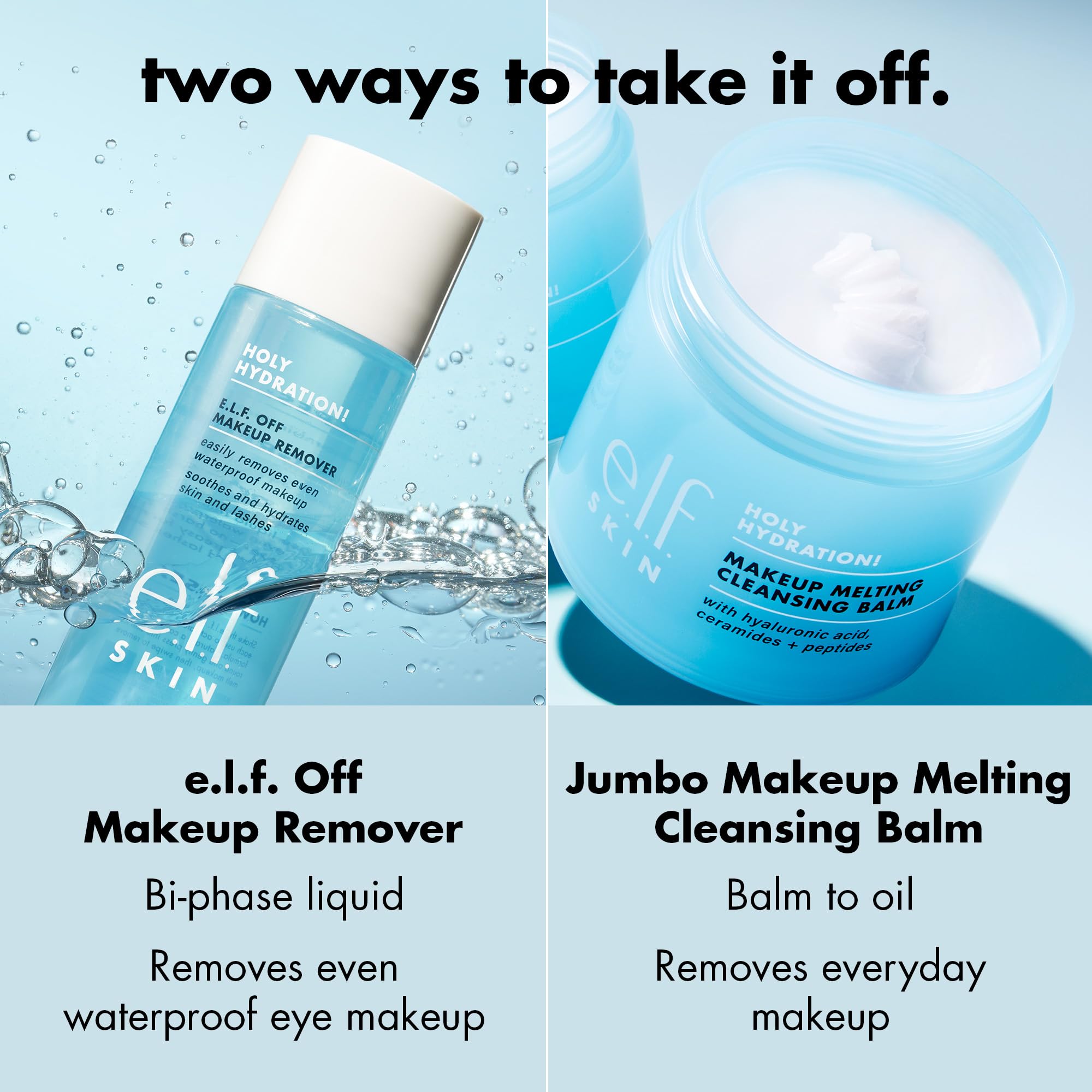 e. l. f. SKIN Holy Hydration! Makeup Melting Cleansing Balm, Face Cleanser & Makeup Remover, Infused with Hyaluronic Acid detail image 5